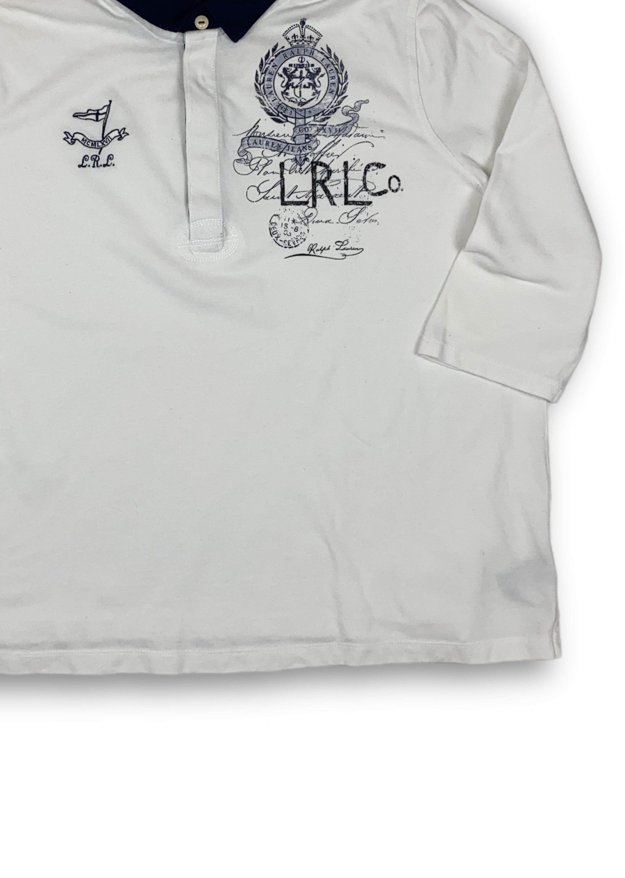 Ralph Lauren Vintage RALPH LAUREN Half Sleeved Rugby Sweatshirt M536 Size US XXL / EU 58 / 5 - 2 Thumbnail