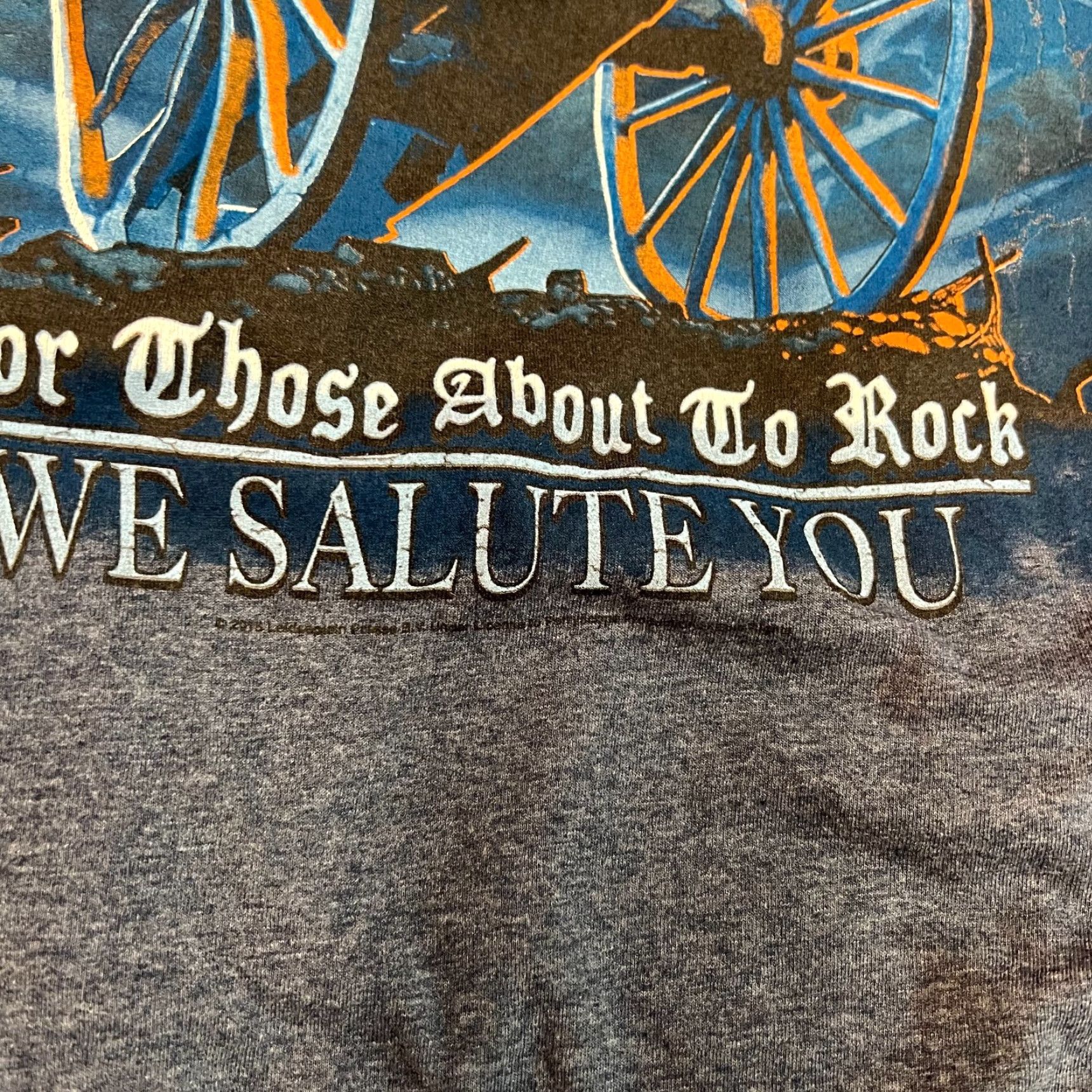 Liquid Blue Liquid Blue AC/DC For Those About To Rock We Salute You T-Shirt Mens Blue Size M Size US M / EU 48-50 / 2 - 4 Thumbnail