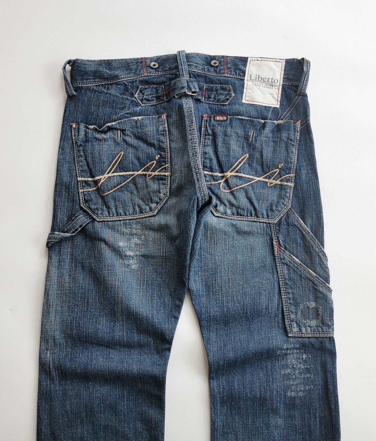 Edwin Liberto Utility Work Carpenter Distressed Ankle Jeans Size US 32 / EU 48 - 1 Thumbnail