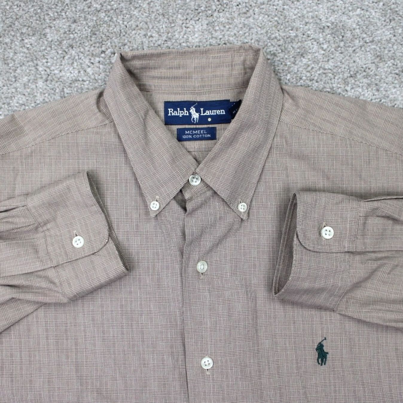 Ralph Lauren Ralph Lauren McMeel Shirt Mens Large Brown Long Sleeve Cotton Button Down Size US L / EU 52-54 / 3 - 2 Thumbnail
