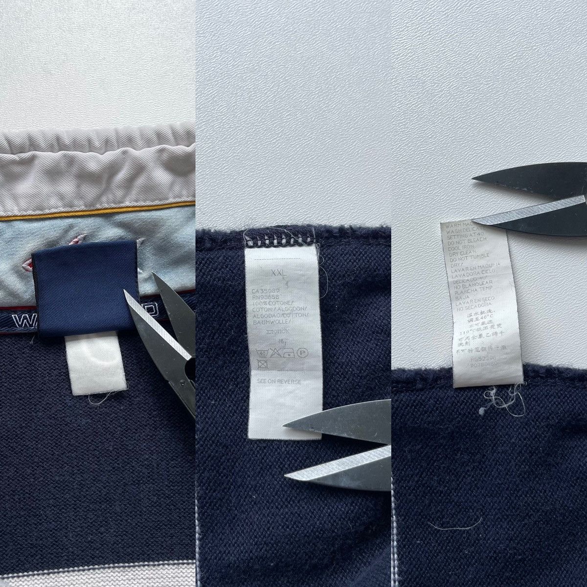Paul & Shark × Vintage Paul & Shark Yachting Watershed Blue Denim Half Zip Sweater Size US XXL / EU 58 / 5 - 10 Thumbnail