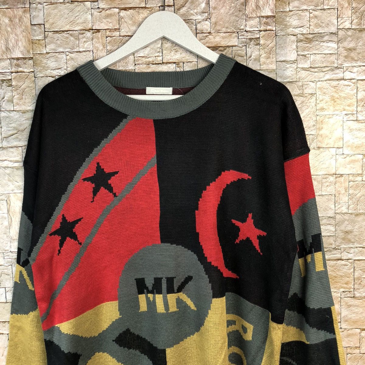 Homespun Knitwear × Japanese Brand Ladies Fashion vintage art design Red Knitwear #A1105 Size L / US 10 / IT 46 - 5 Thumbnail