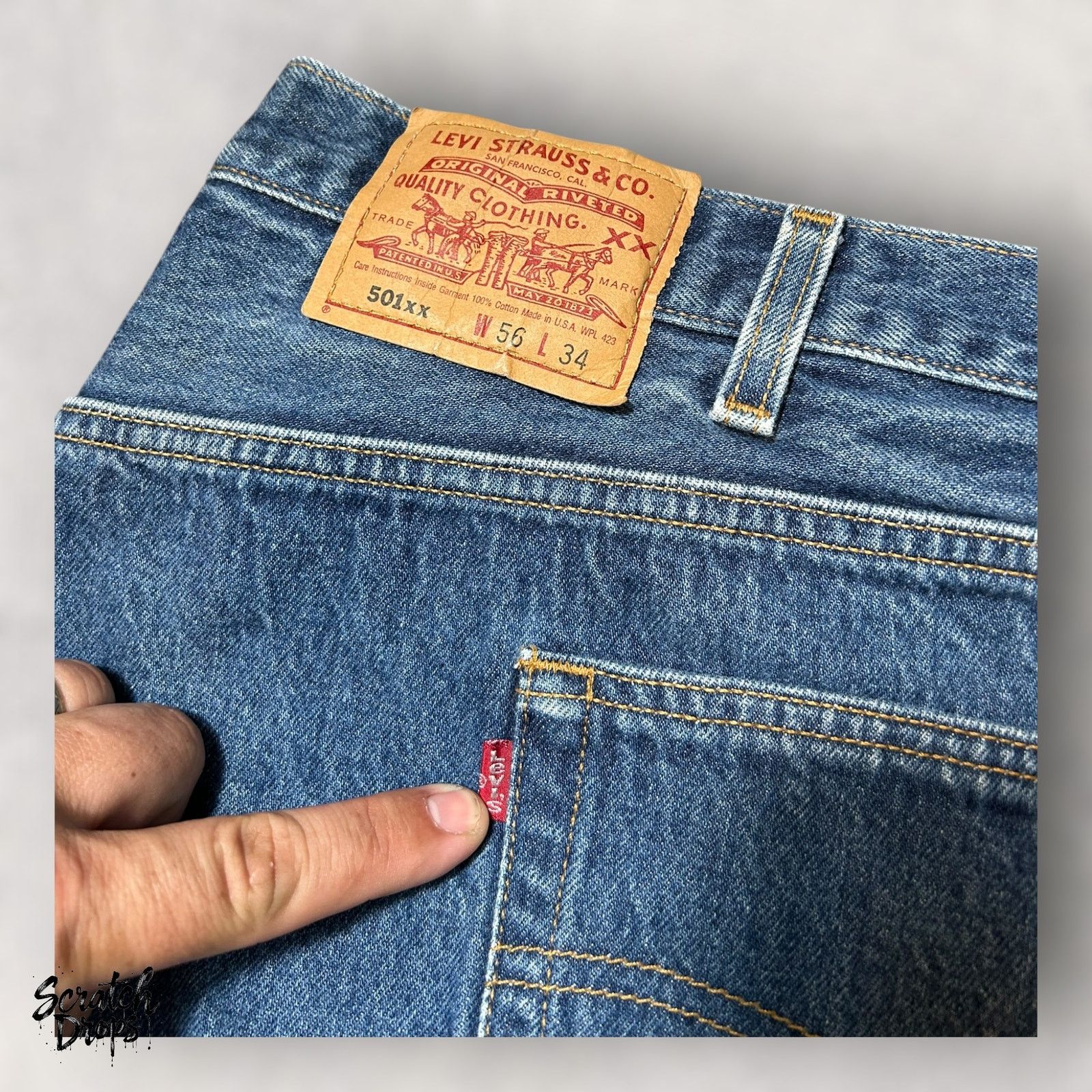 Levi's Vintage Levi’s 501xx Shrink-to-Fit Jeans USA W56 L34 501 Size US 42 / EU 58 - 1 Thumbnail