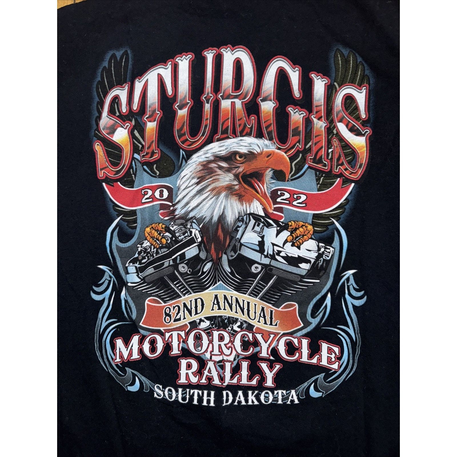 Harley Davidson × Vintage Sturgis Annual Motorcycle Rally T-Shirt Black L 20x26 Biker Size US L / EU 52-54 / 3 - 2 Thumbnail