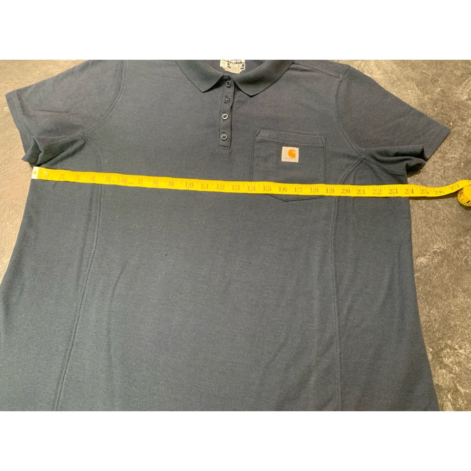 Carhartt Carhartt Women's Polo Shirt Short Sleeve Cotton Casual Top 2XL Navy Blue Summer Size XXL / US 16-18 / IT 52-54 - 7 Thumbnail