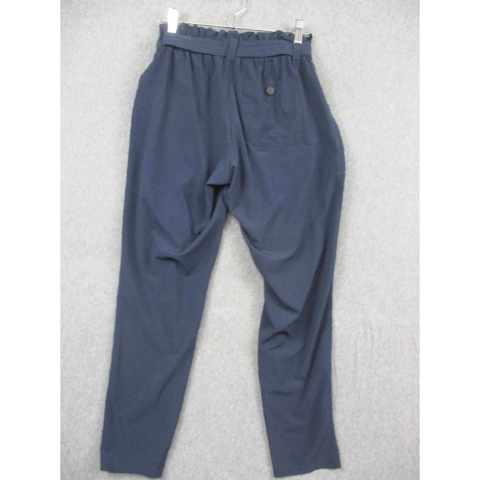 Athleta Athleta Pants Womens 4 Blue Paperbag Waist Belted Tapered Ankle Pockets Size 27" / US 4 / IT 40 - 6 Thumbnail