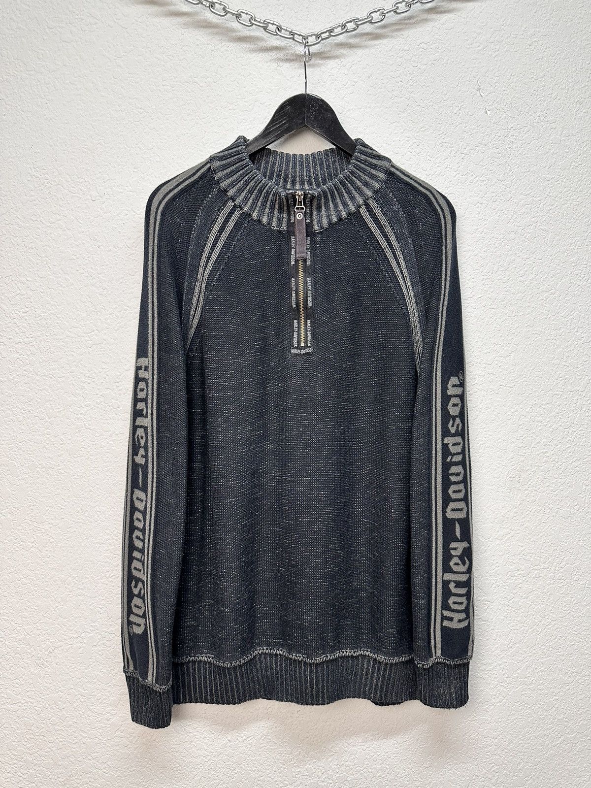Harley Davidson Y2k Avatngarde Sweater Distressed Harley Davidson Japanese Size US L / EU 52-54 / 3 - 2 Thumbnail