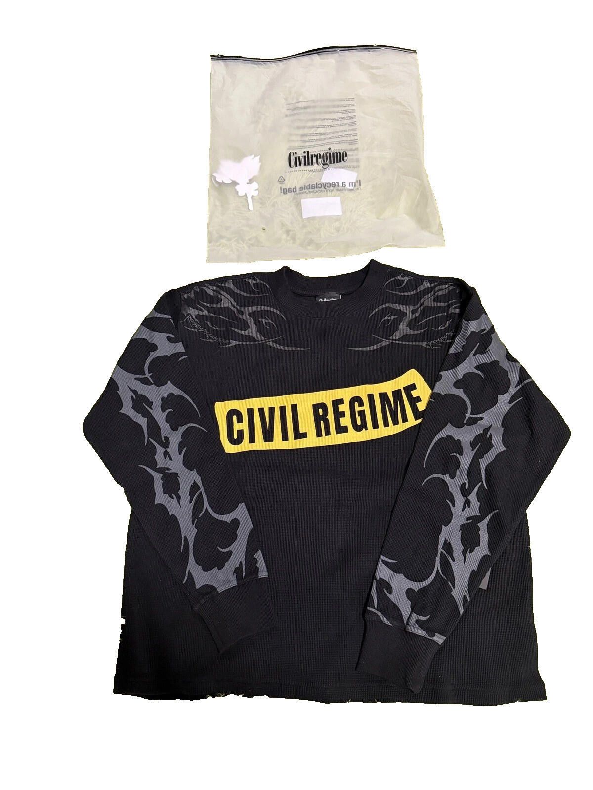 Civil Regime Civil Regime Dead Signal Waffle Thermal Sweater Blk M Size US M / EU 48-50 / 2 - 1 Thumbnail