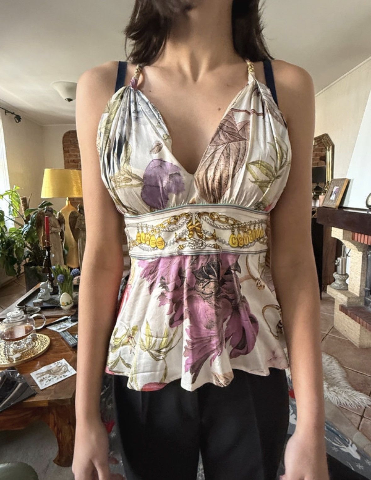Roberto Cavalli Roberto Cavalli floral blouse Size M / US 6-8 / IT 42-44 - 2 Thumbnail