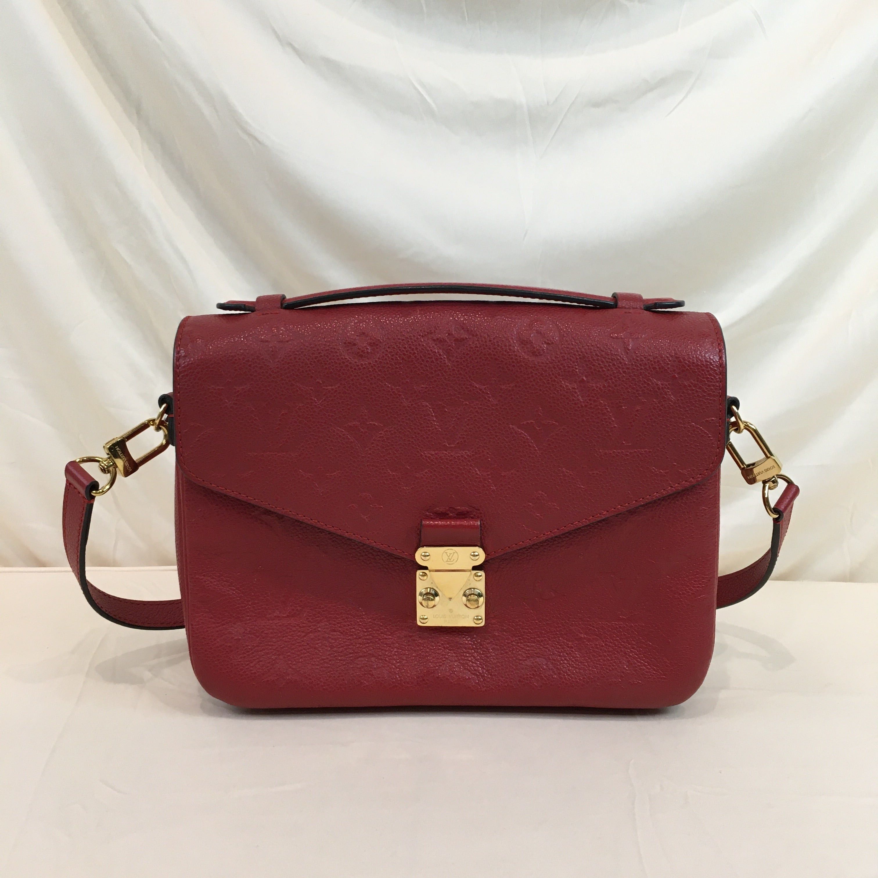 Louis Vuitton Louis Vuitton Red Monogram Empreinte Leather Metis ...