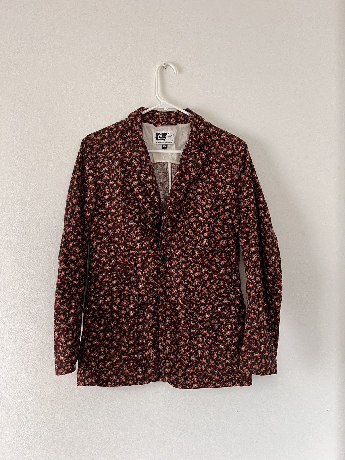 image of Engineered Garments Floral Baker Jacket in Brown, Men's (Size XS)