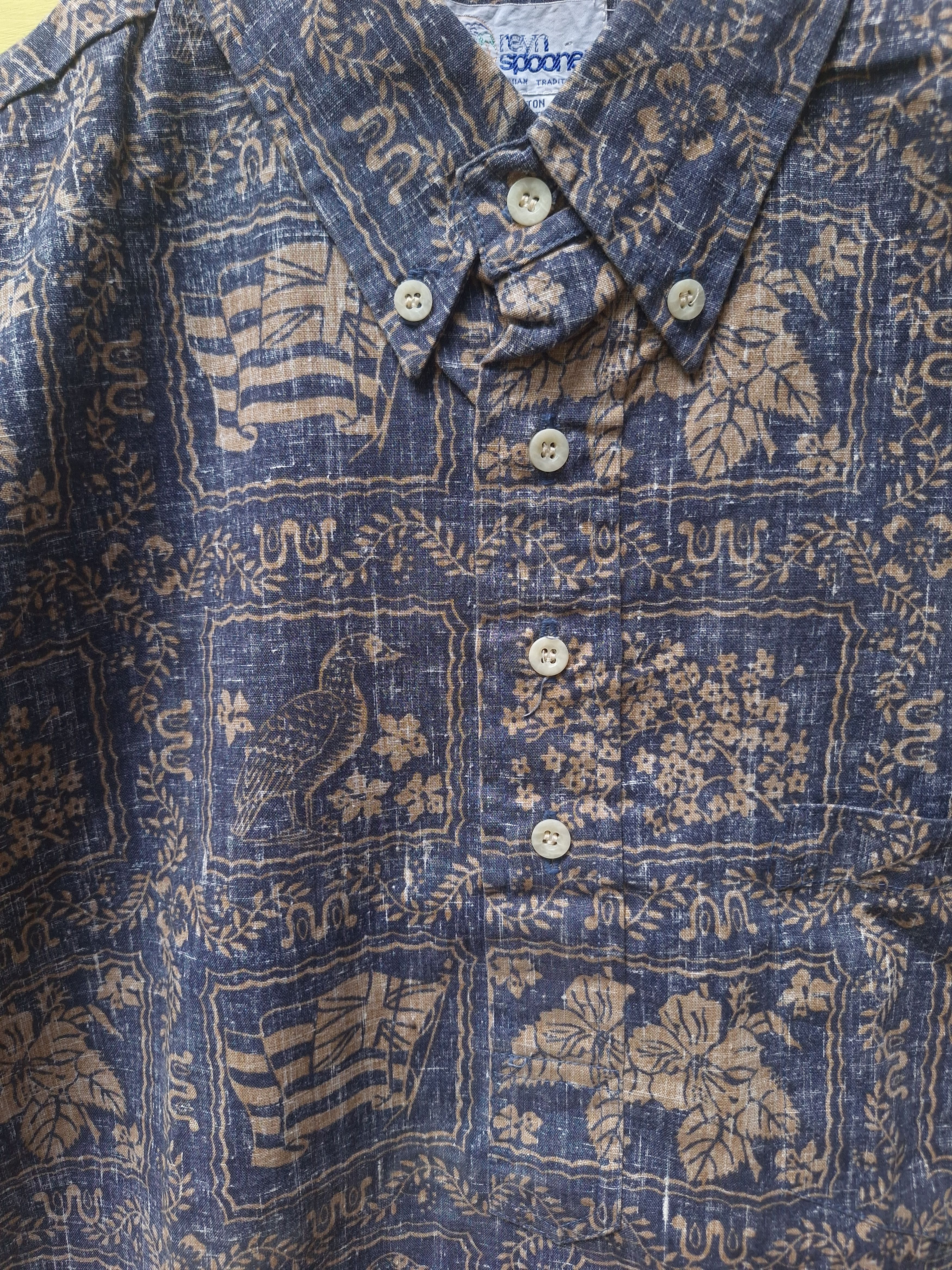Reyn Spooner × Vintage Reyn Spooner Floral Hawaii tee shirt Size US L / EU 52-54 / 3 - 4 Thumbnail