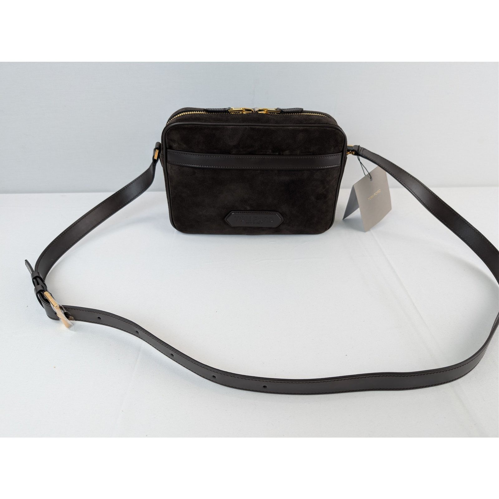 Tom Ford o1rshd1 Logo-Embossed Leather Messenger Bag in Brown Size ONE SIZE - 8 Thumbnail