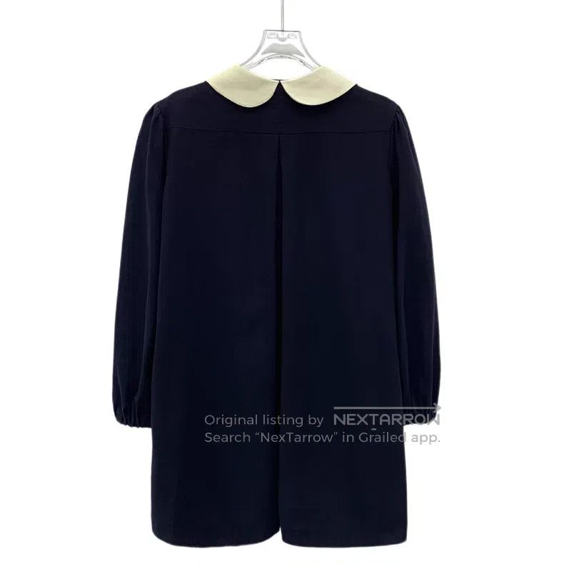 Gucci Gucci Dark blue cotton doll collar long-sleeved dress Size XS / US 0-2 / IT 36-38 - 2 Thumbnail