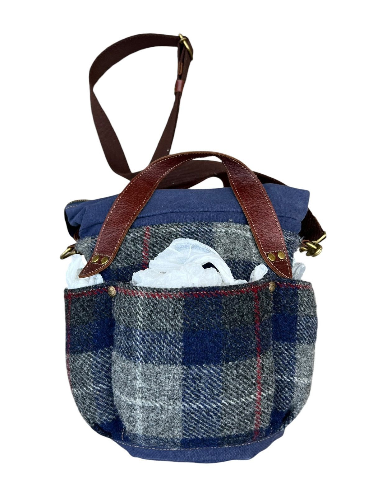 Harris Tweed Folna Japan X Harris Tweed Multi Pocket 2 Way Bag Size ONE SIZE - 9 Thumbnail