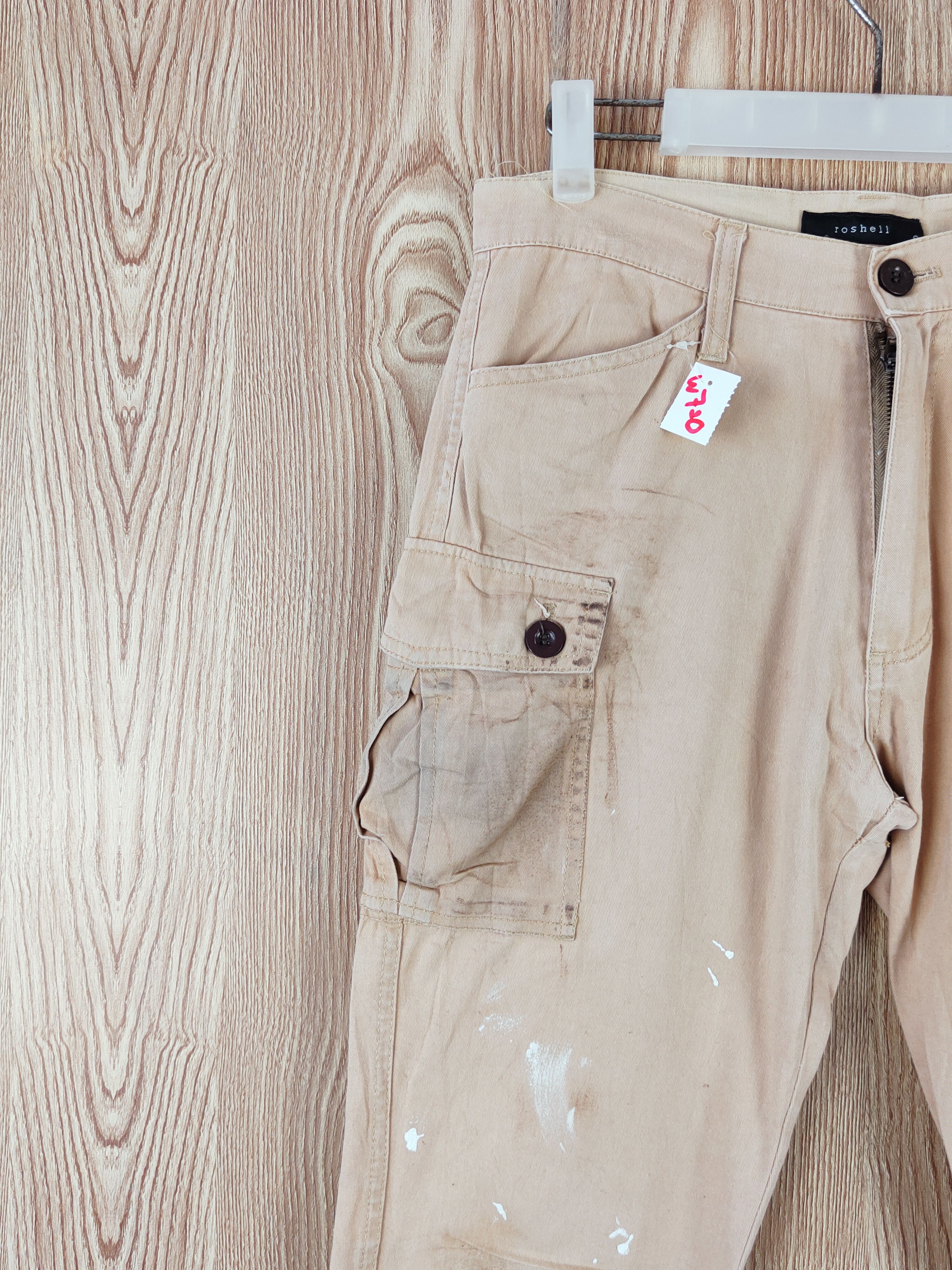 Japanese Brand Roshell Light Orange Multipocket Tactical Cargo Pants #W720 Size US 30 / EU 46 - 3 Thumbnail