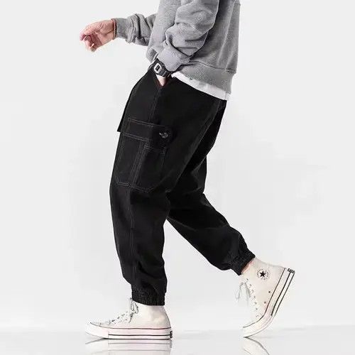 Other 20AW Indigo Union Japan Black Worker Big Pocket Pants Size US 33 - 1 Thumbnail