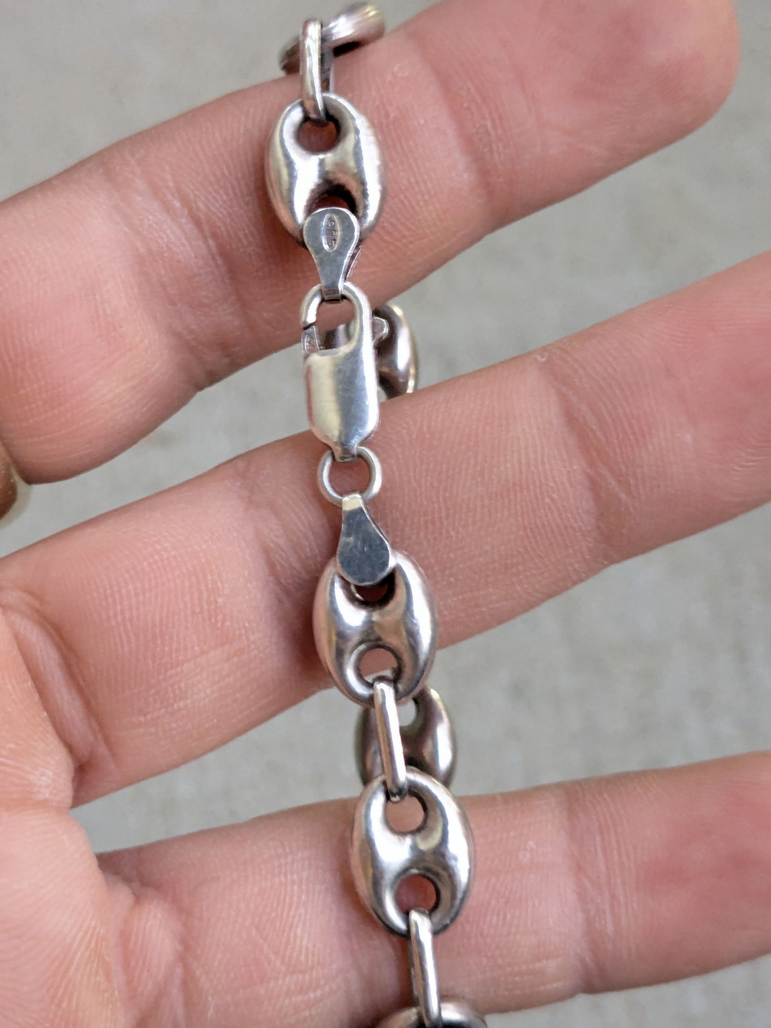 Vintage Vintage Sterling Silver Bracelet Puffy Hollow Anchor Size ONE SIZE - 7 Thumbnail