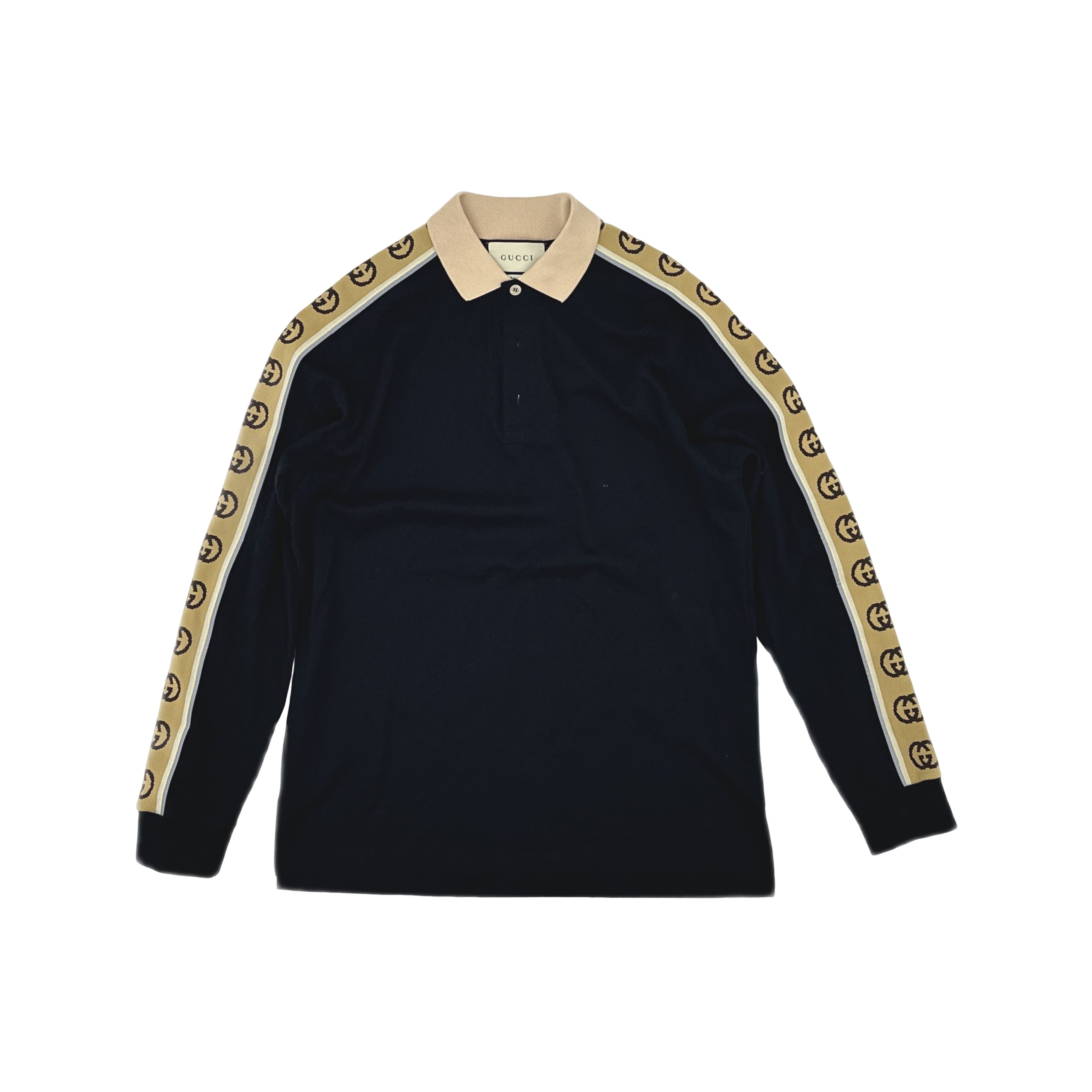 Gucci Gucci Side Stripe Long Sleeve Polo S Size US S / EU 44-46 / 1 - 1 Thumbnail