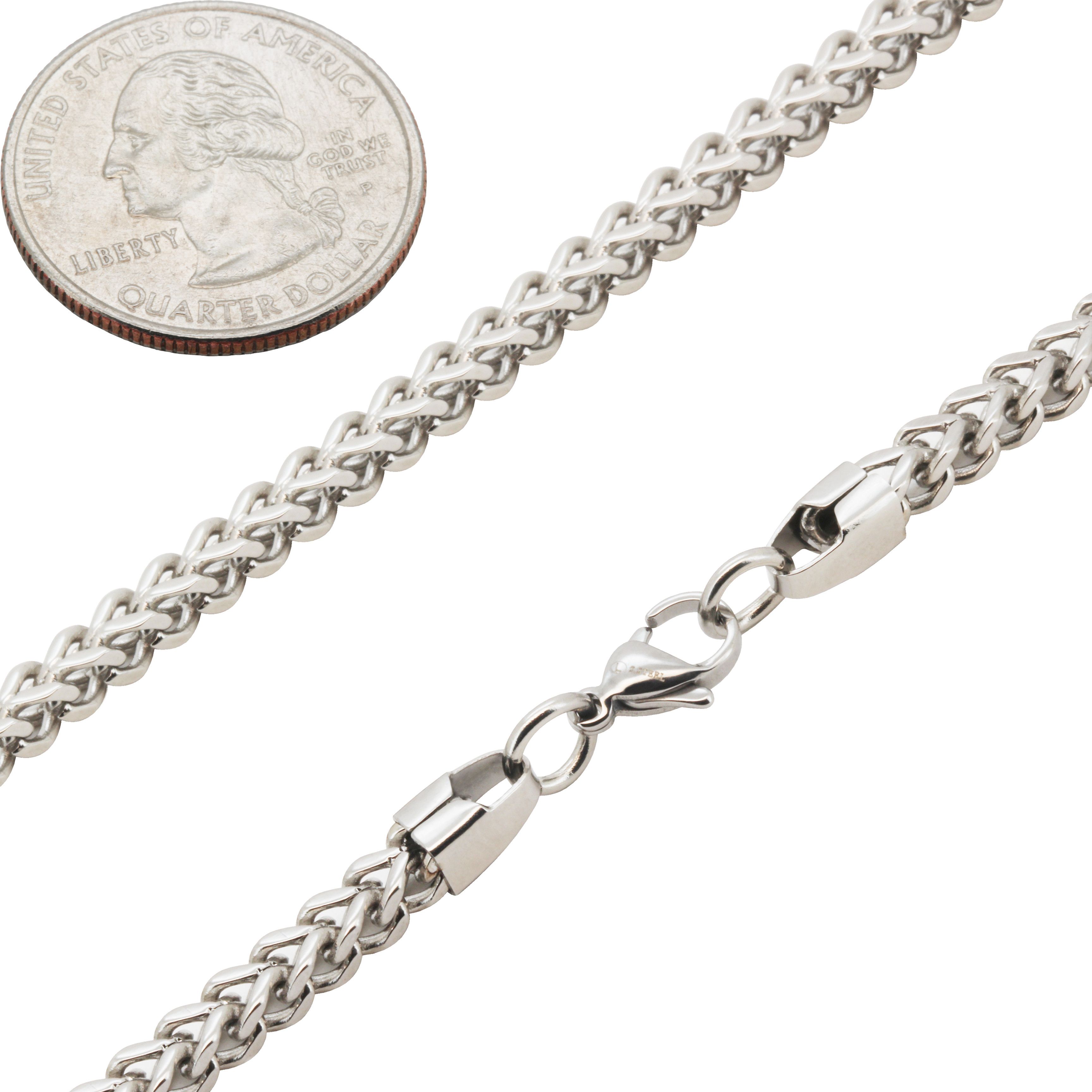 Other 316L Stainless Steel 3.5mm Franco Chain Necklace 24” Size ONE SIZE - 2 Thumbnail