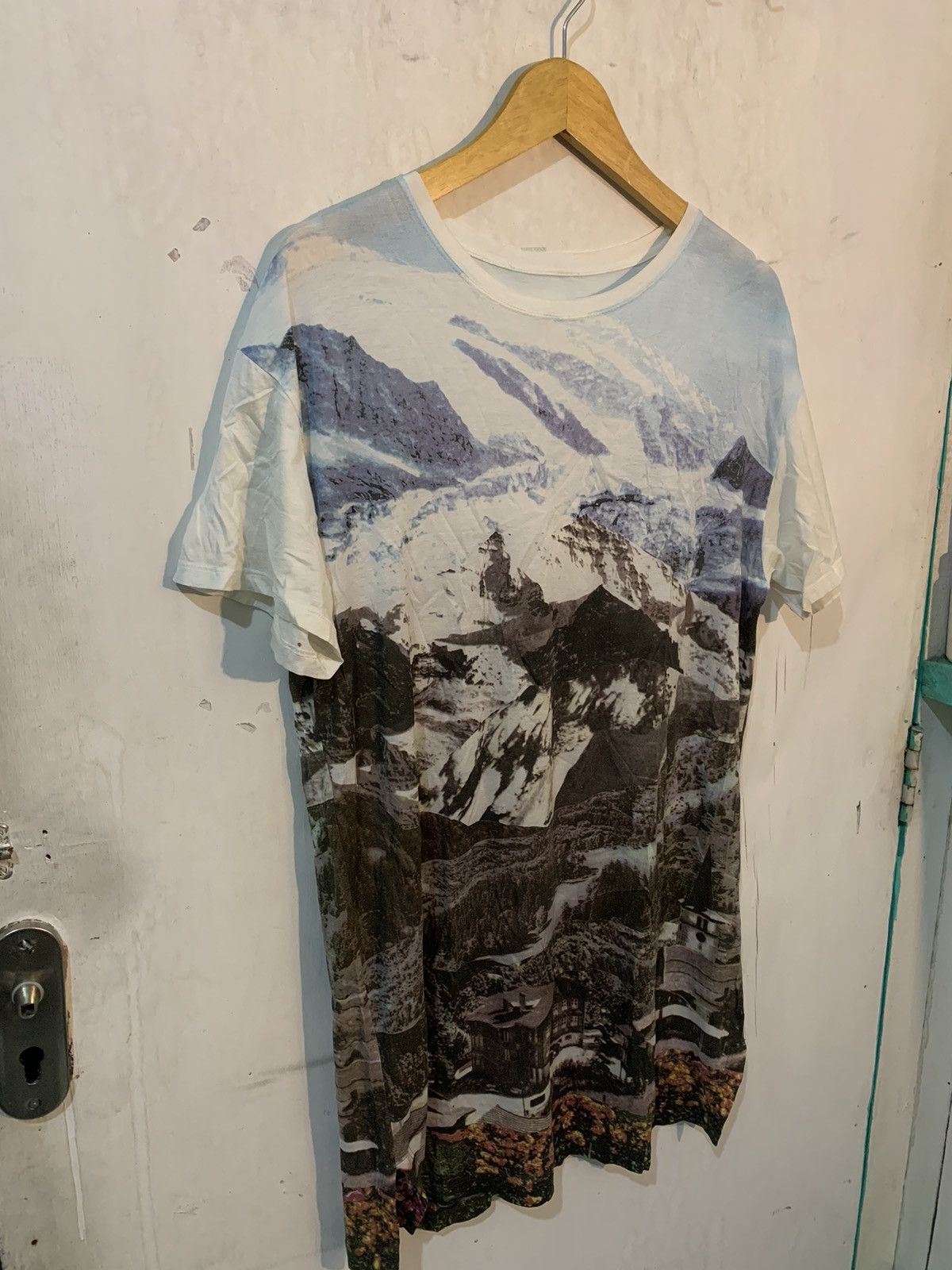 Vintage Mountainsacpe print T-shirt dress by carven Size US L / EU 52-54 / 3 - 2 Thumbnail