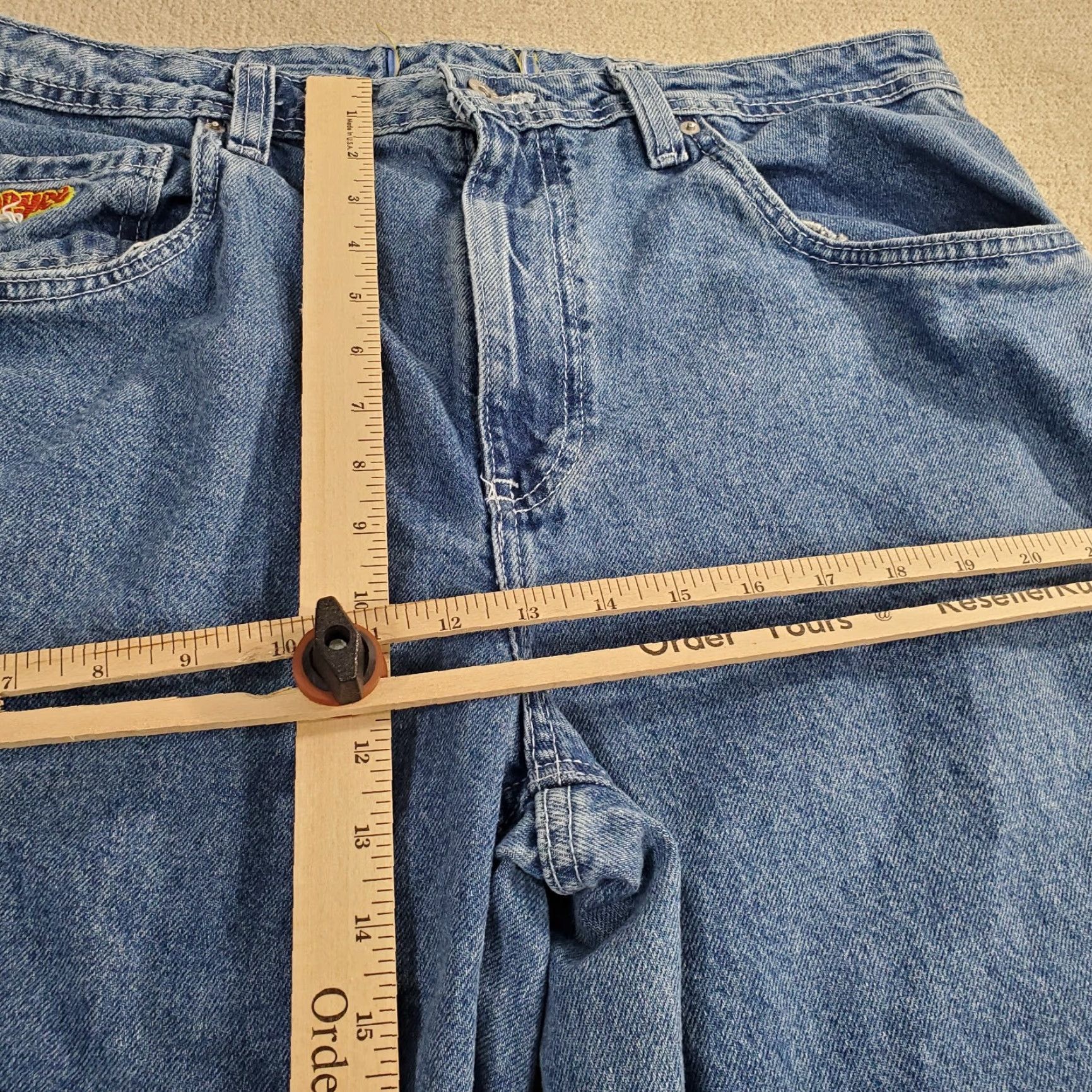 Empyre VINTAGE Empyre Jeans Mens 36x30 Blue Relaxed Straight Baggy Wide Leg READ* Size US 36 / EU 52 - 7 Thumbnail