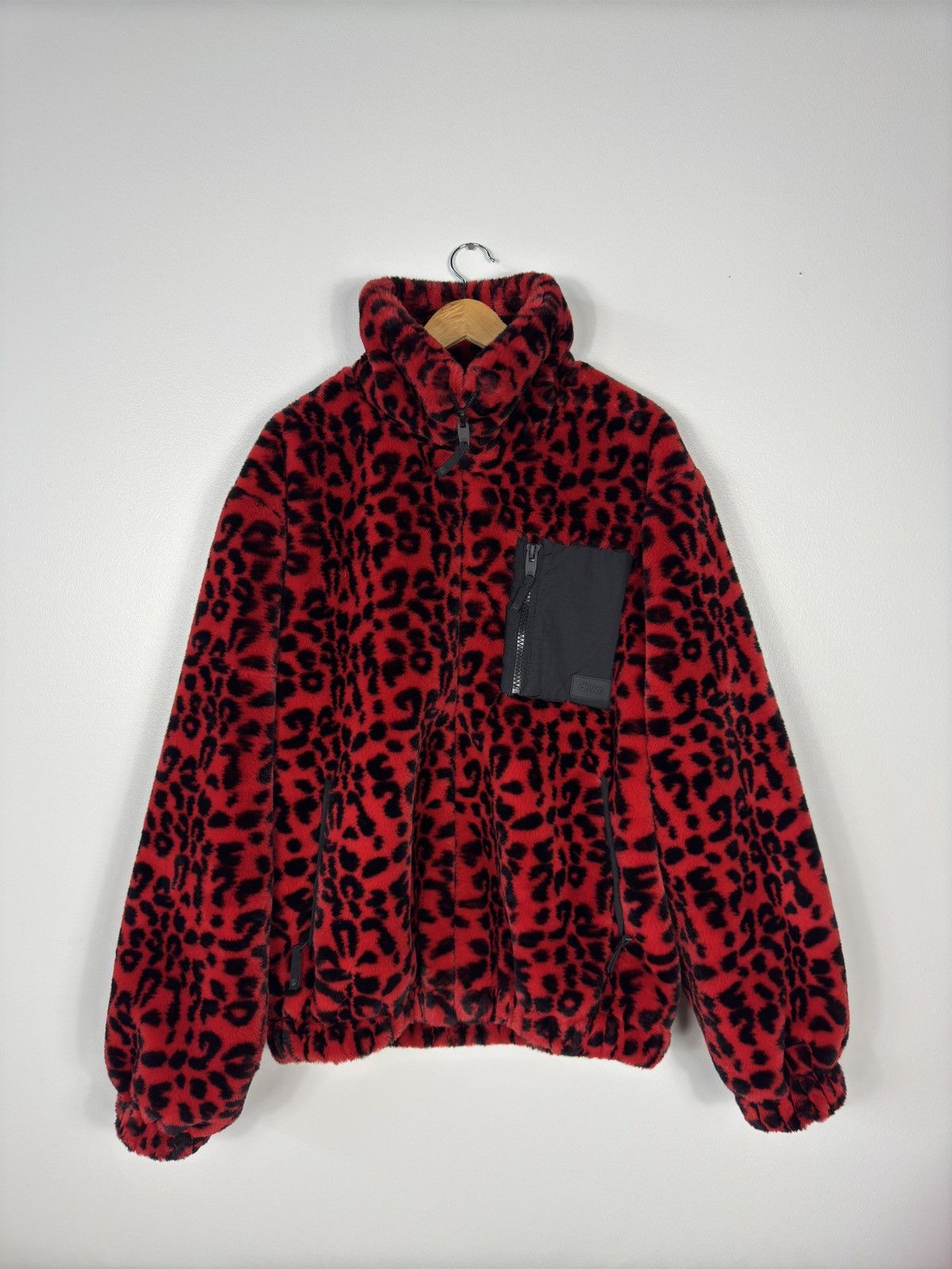 Zara Red faux fur leopard jacket Size US L / EU 52-54 / 3 - 4 Thumbnail
