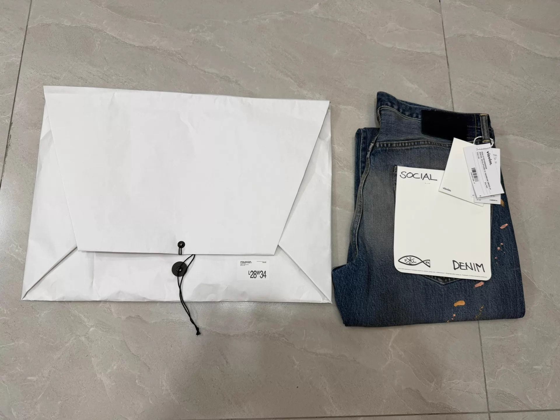 Visvim VISVIM 26ss SOCIAL SCULPTURE 01 NARROW Ink Splatter Jeans W34 L28 Size US 34 / EU 50 - 1 Thumbnail