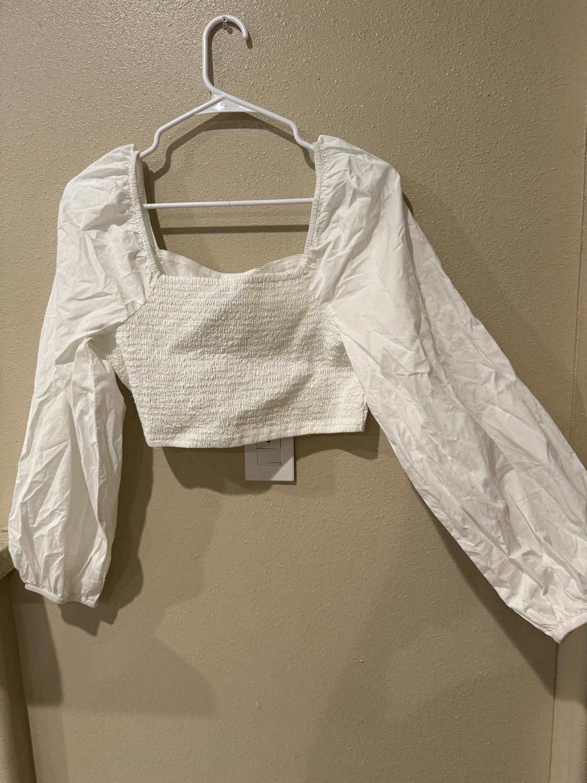 American Eagle Outfitters American Eagle White Blouse size Medium Size M / US 6-8 / IT 42-44 - 2 Thumbnail