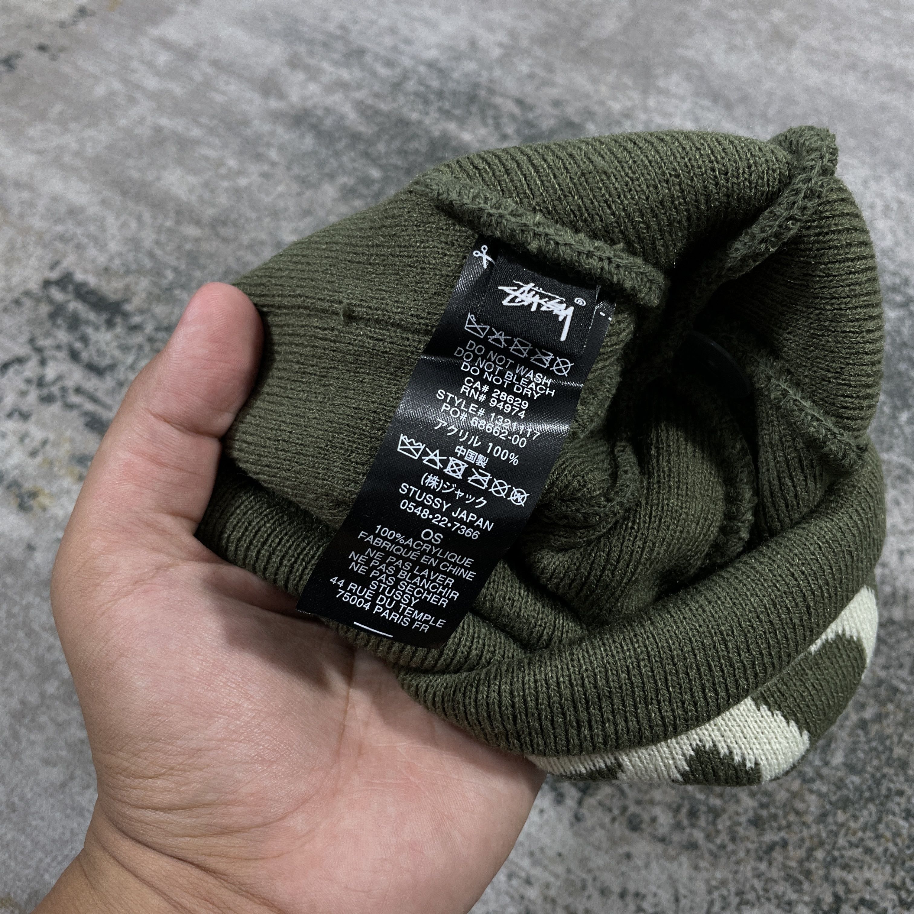 Stussy Stussy Big SS Link Skullcap Beanie - Olive Size ONE SIZE - 4 Thumbnail