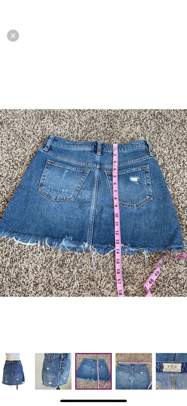 Free People Free people we the free denim a line mini skirt size 25 Size 25" / US 0 / IT 36 - 3 Thumbnail