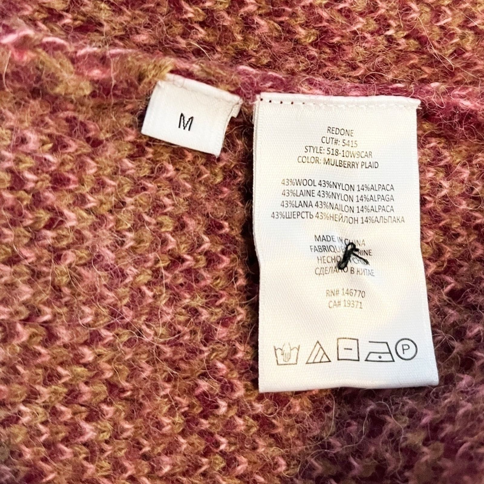 RE/DONE RE/DONE. 90s Oversized Wool Alpaca Blend Cardigan Size M / US 6-8 / IT 42-44 - 7 Thumbnail
