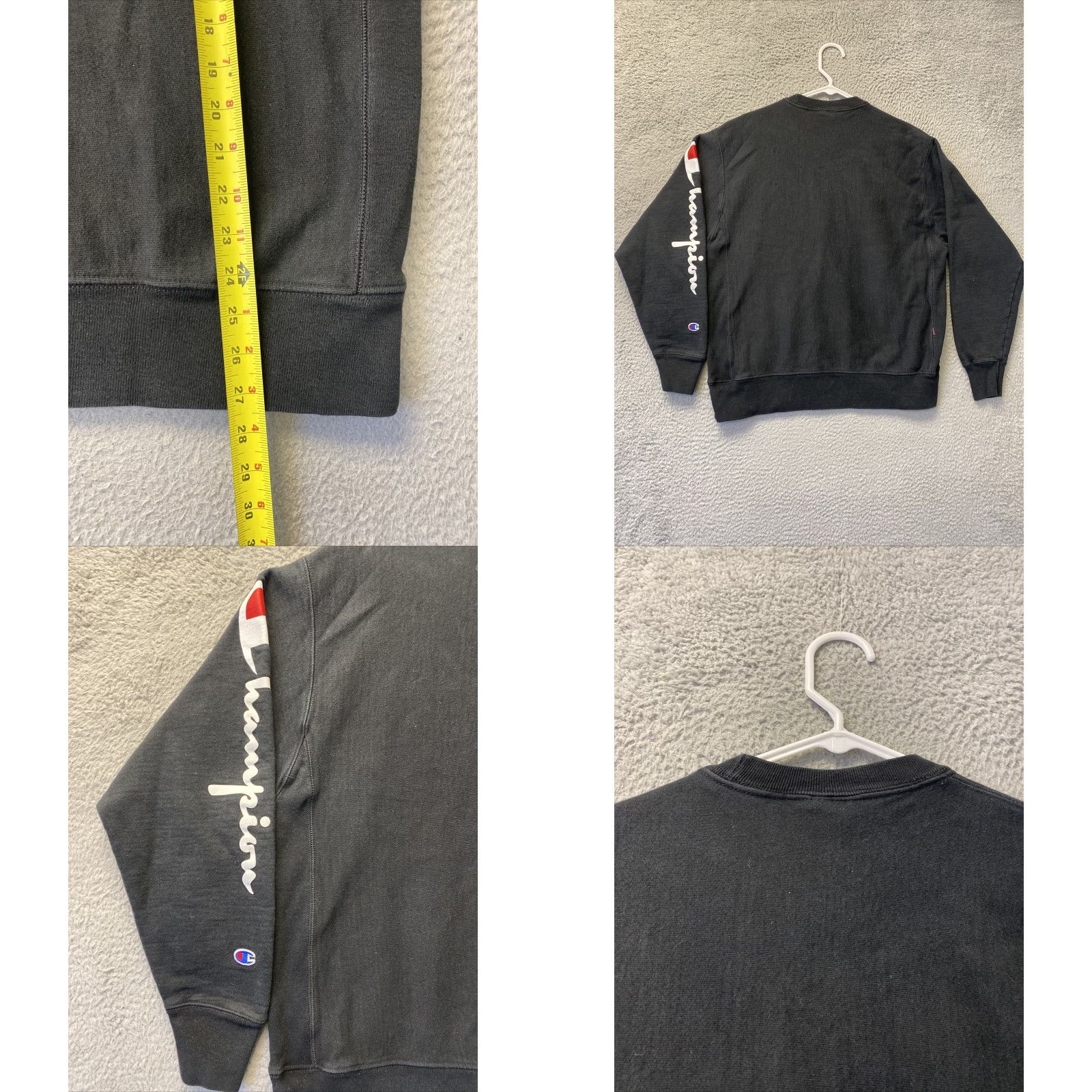 Champion Vintage Champion Reverse Weave Men’s Crew Neck Sweatshirt Large Black Casual Sports Logo Size US L / EU 52-54 / 3 - 8 Thumbnail