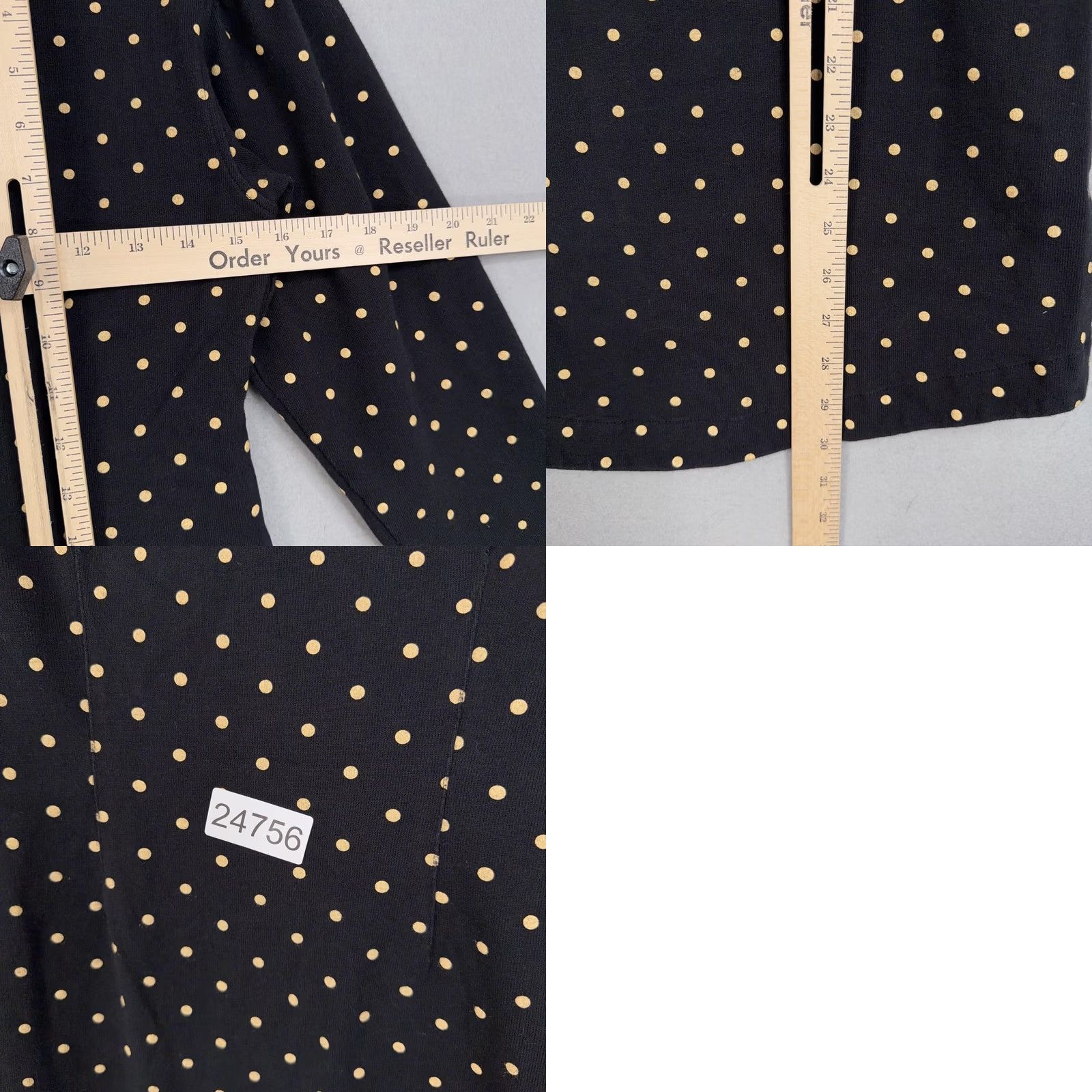 Rebecca Taylor La Vie Rebecca Taylor Dress Womens XS Black Polka Dot Mini Office/Work Retro Long Sleeve Puff Boat Neck Pullover Size XS / US 0-2 / IT 36-38 - 9 Thumbnail