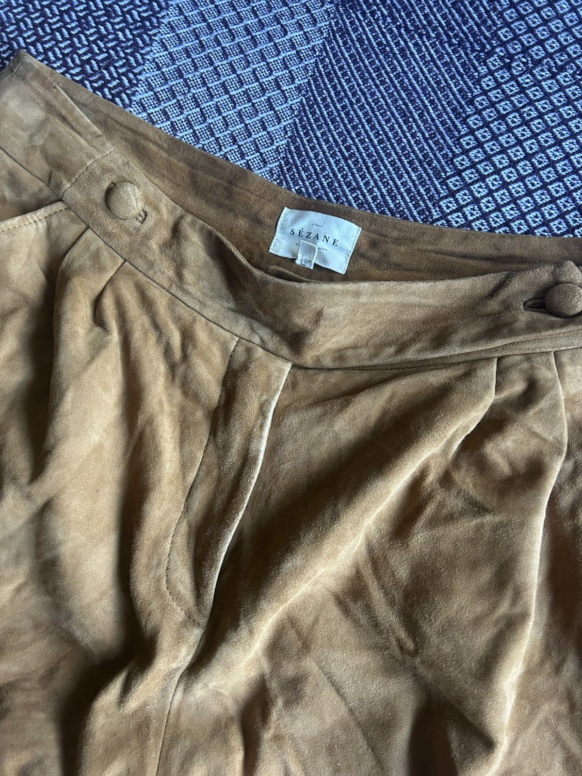 Sezane Sezane 100% Goat Leather Midi Skirt Women Size 44 Luxury Size 30" / US 8 / IT 44 - 4 Thumbnail
