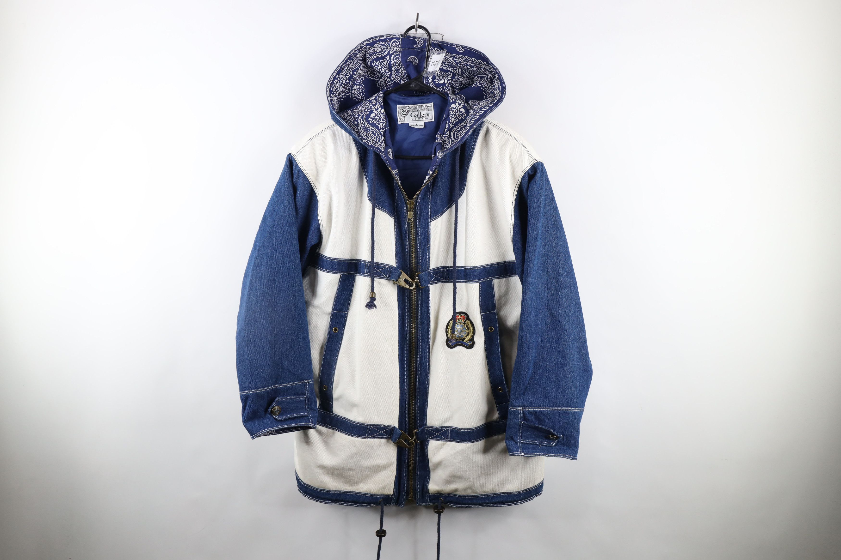 Vintage Vintage 90s Streetwear Toggle Hook Sailing Hooded Jacket Size XL / US 12-14 / IT 48-50 - 1 Thumbnail