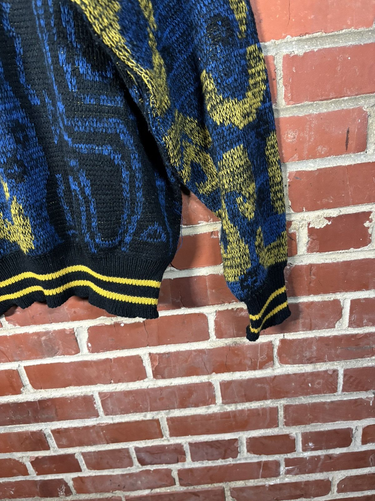 Other Vintage 90s Sasson Sweater Geometric Grandpa Abstract XL Size US XL / EU 56 / 4 - 4 Thumbnail