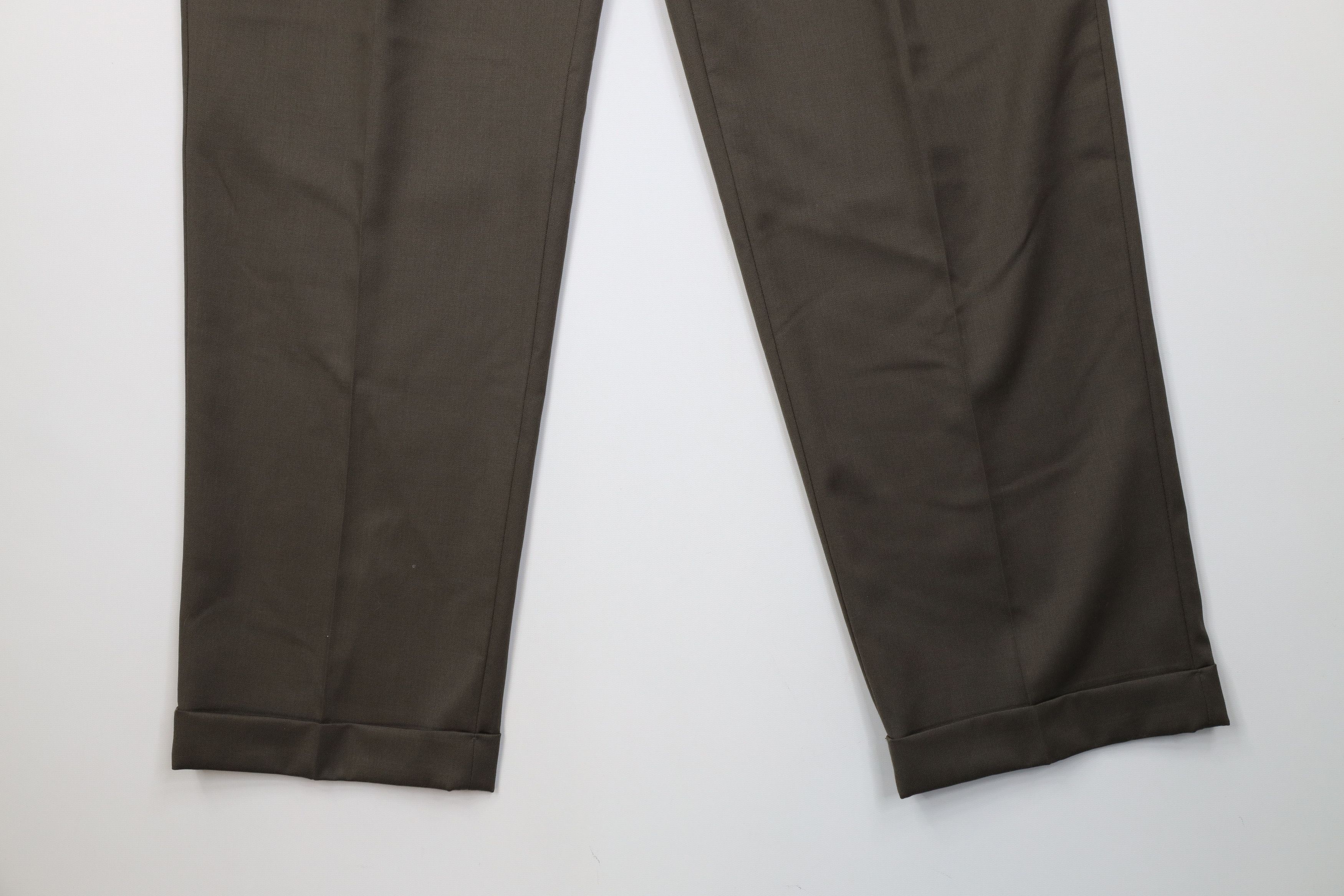 Vintage Vintage 90s Streetwear Wool Knit Wide Leg Chino Pants Brown Size US 34 / EU 50 - 4 Thumbnail
