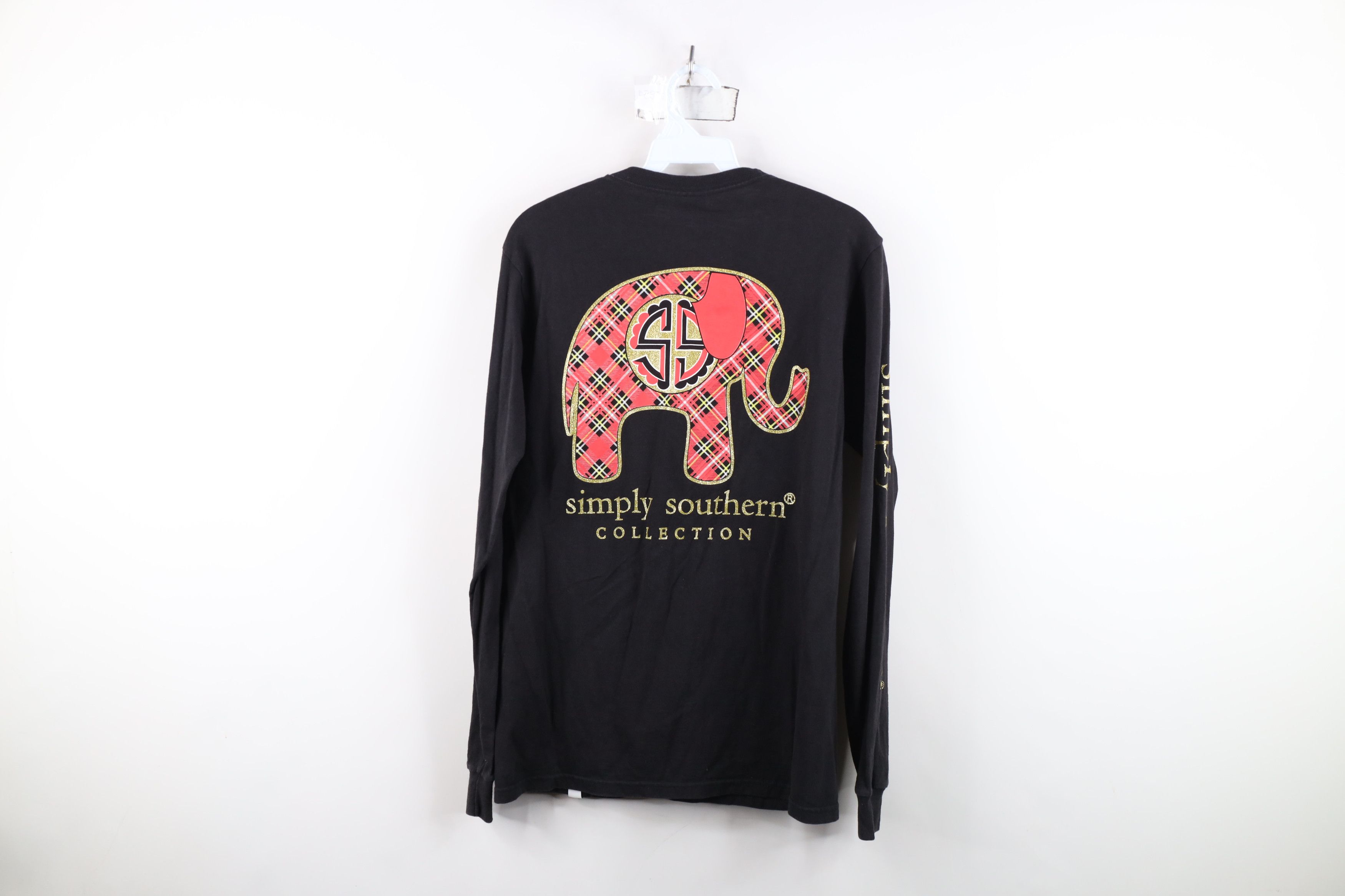 Vintage Simply Southern Collection Elephant Long Sleeve T-Shirt Size S / US 4 / IT 40 - 13 Thumbnail