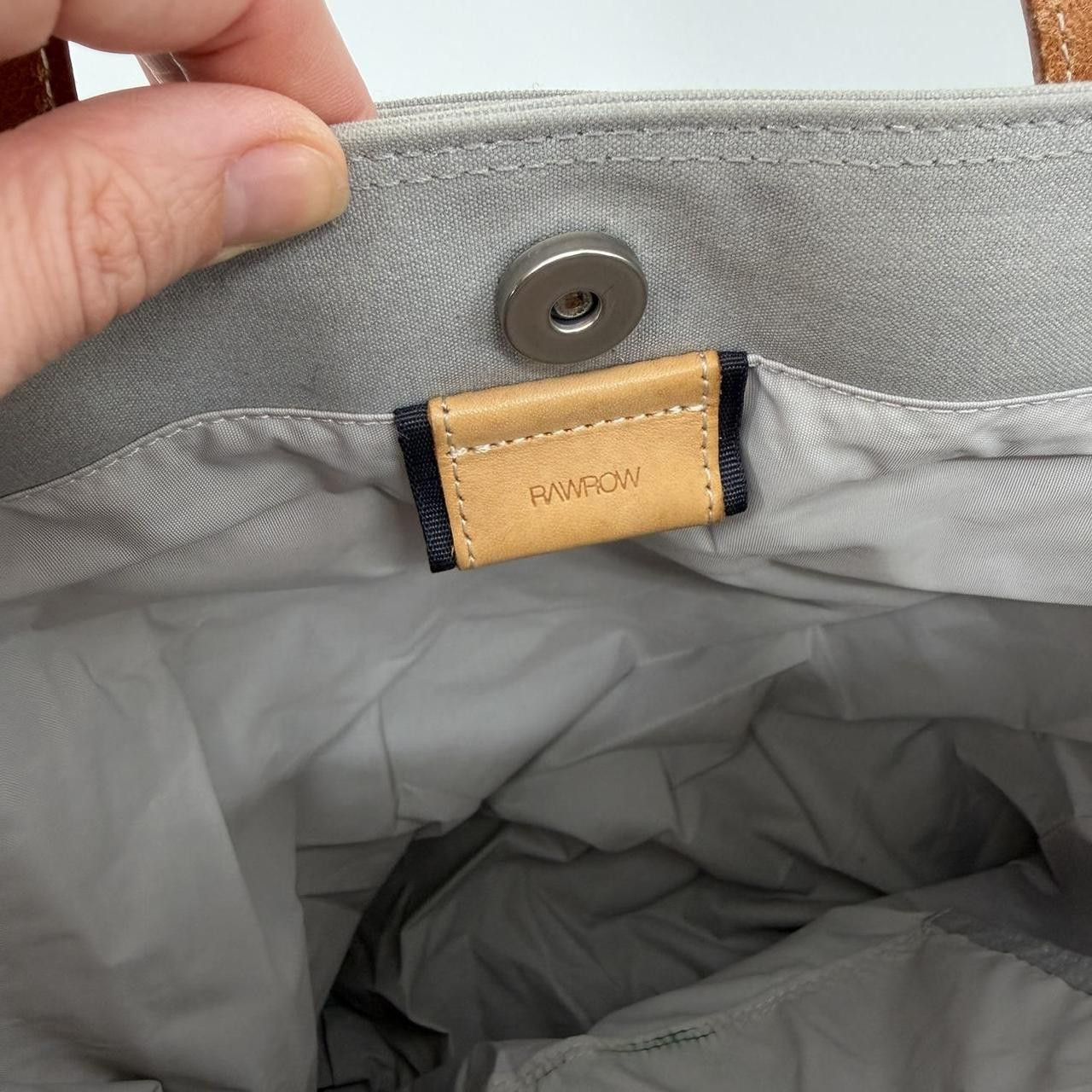 The Unbranded Brand RAWROW R Bag Canvas Tote Bag Gray Crossbody Shoulder Bag Size ONE SIZE - 3 Thumbnail