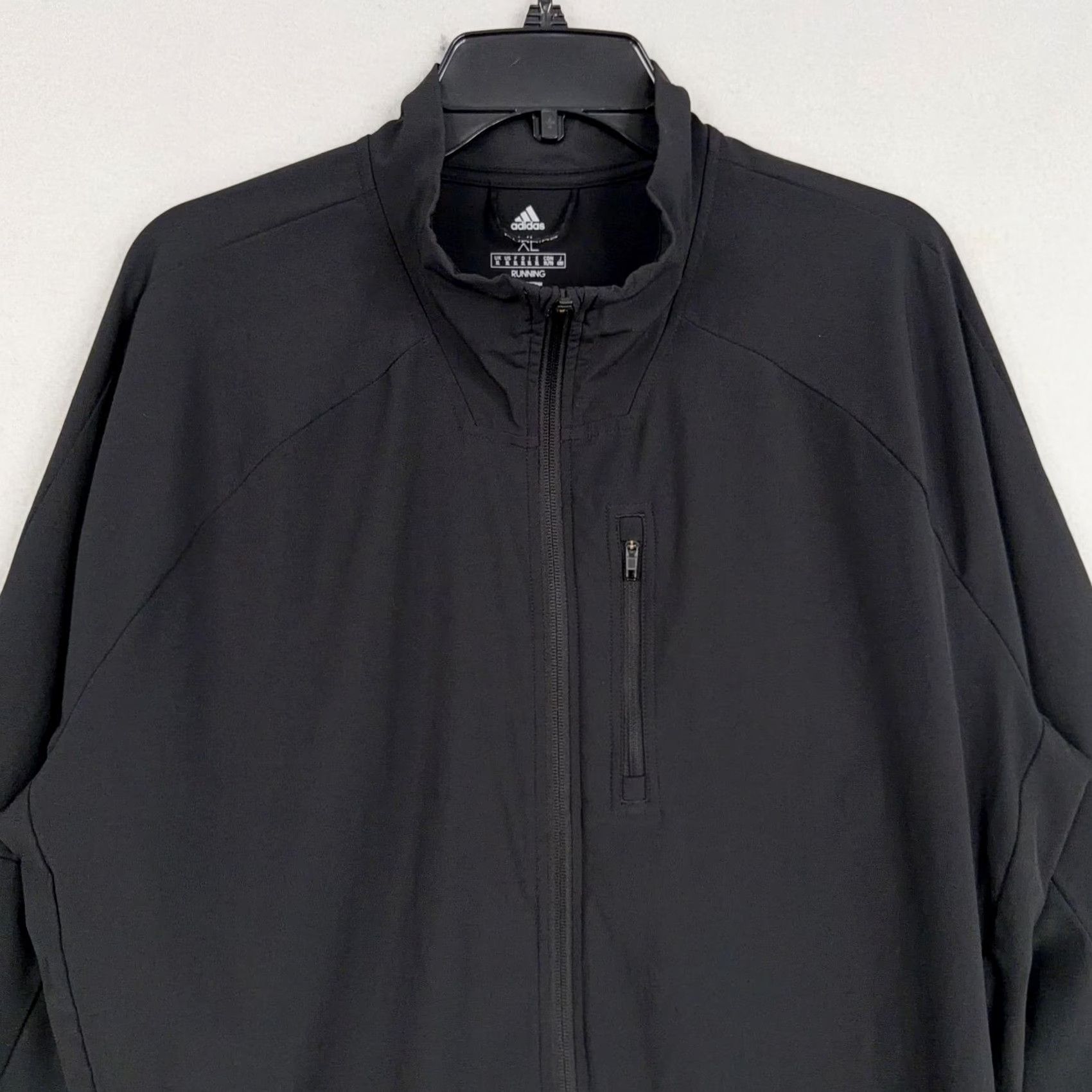 Adidas Adidas Jacket Mens XL Black Full Zip Lightweight Reflective Athletic Running Windbreaker Mens Size US XL / EU 56 / 4 - 2 Thumbnail