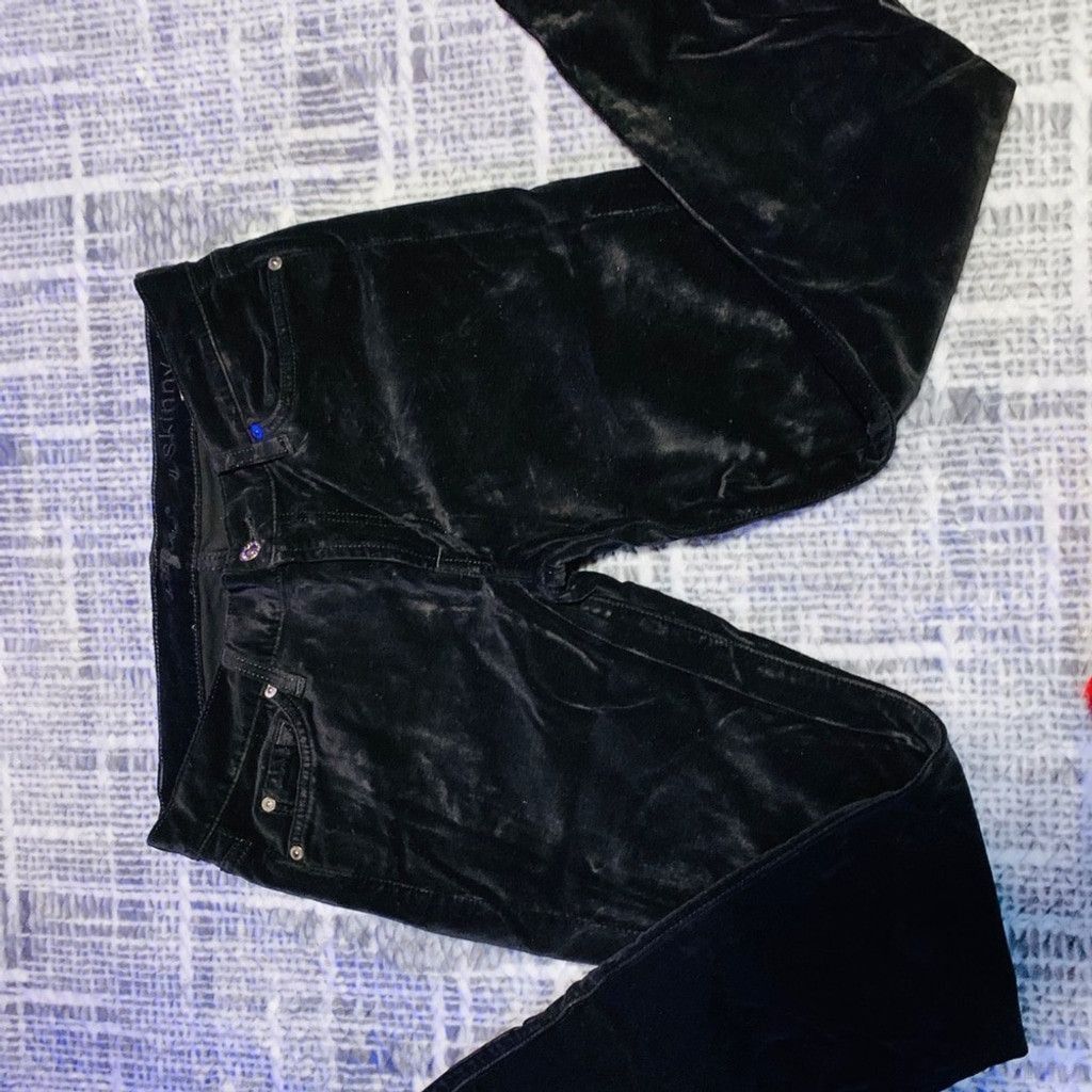 7 For All Mankind 7 for all mankind black velour pants size 31 Size 31" - 4 Thumbnail