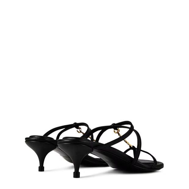 Jacquemus o1g2r1mq1024 Heeled Sandals in Black Size US 7 / IT 37 - 4 Thumbnail
