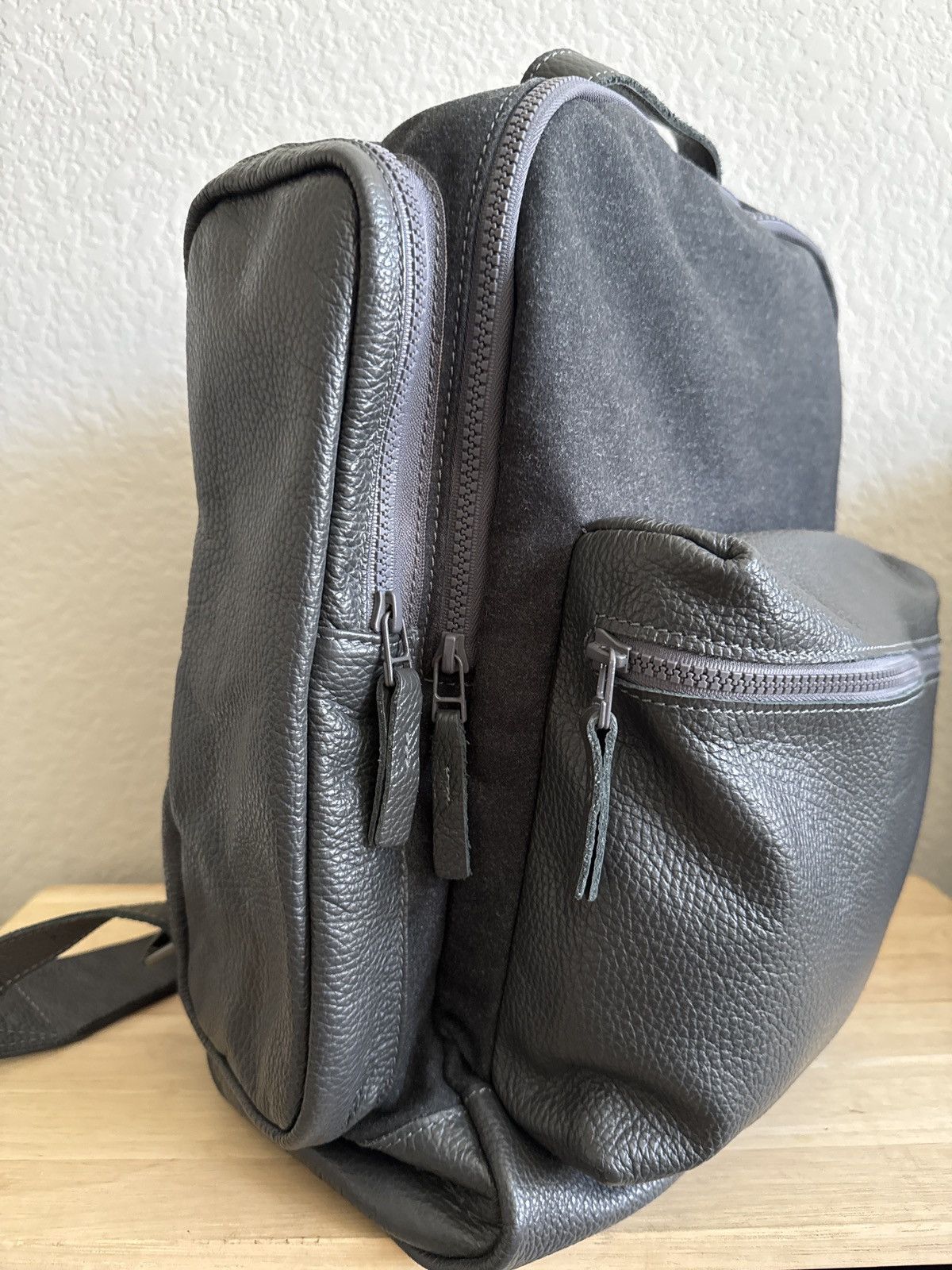 National Standard Charcoal Grey Multi Material Functional Backpack Size ONE SIZE - 5 Thumbnail