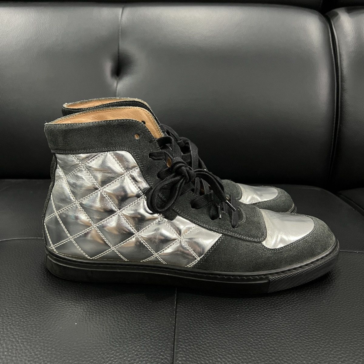 Marc Jacobs Marc Jacobs Metallic Suede High-Top Sneakers Size US 7 / EU 40 - 5 Thumbnail