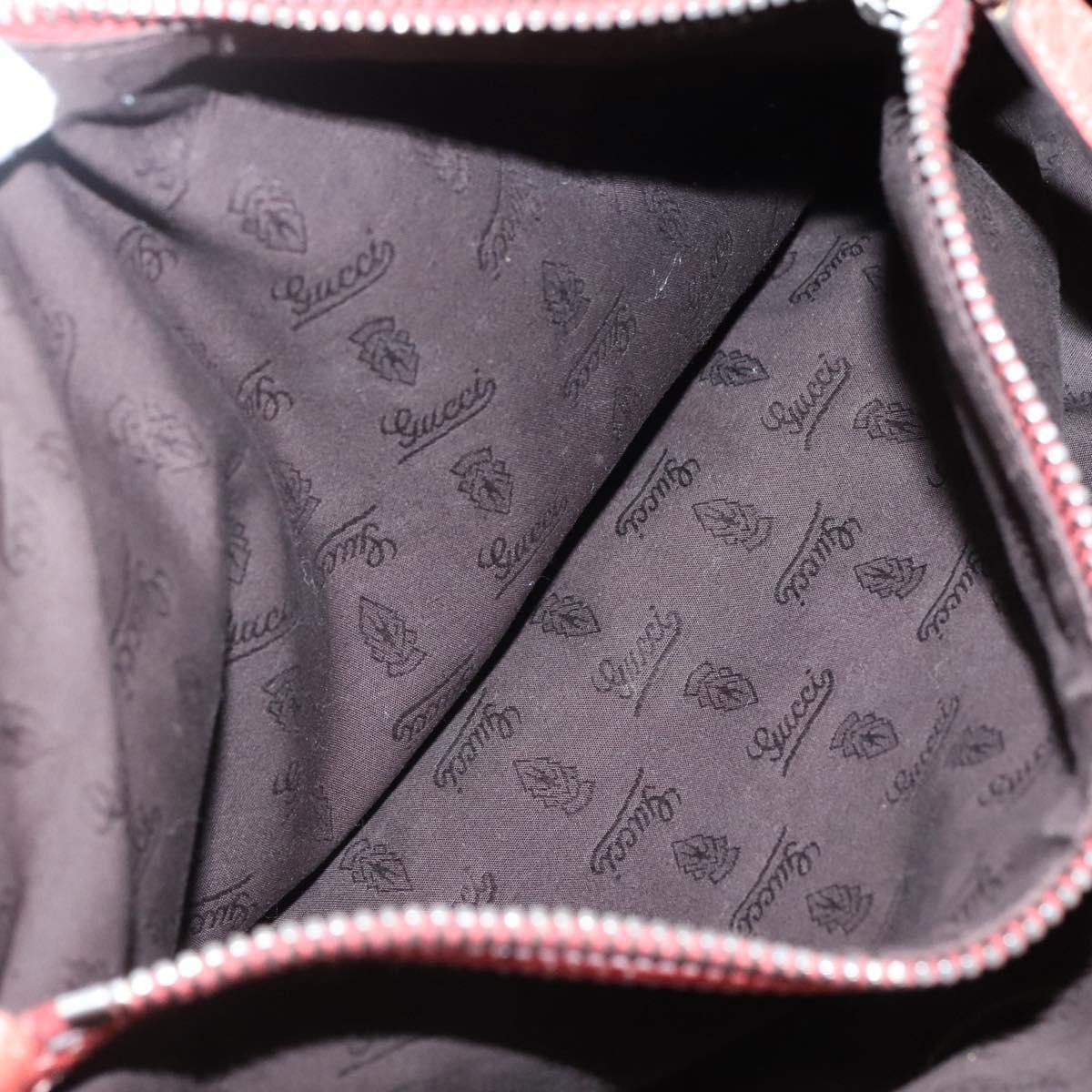 Gucci GUCCI Bamboo Tote Bag Leather Red Silver Size ONE SIZE - 21 Thumbnail