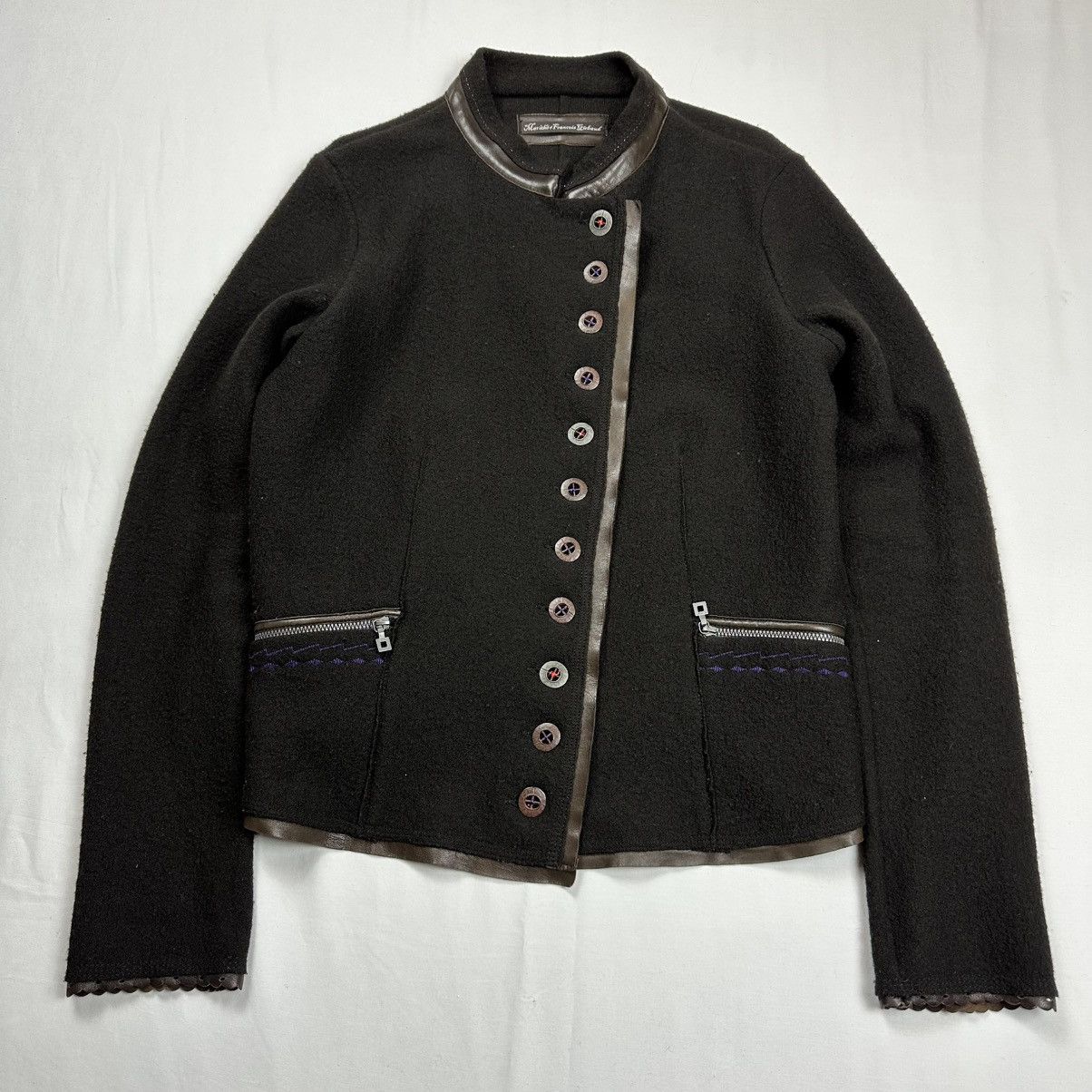 Marithe + Francois Girbaud 00s Marithe Francois Girbaud Asymmetrical Napoleon Jacket Size L / US 10 / IT 46 - 1 Thumbnail