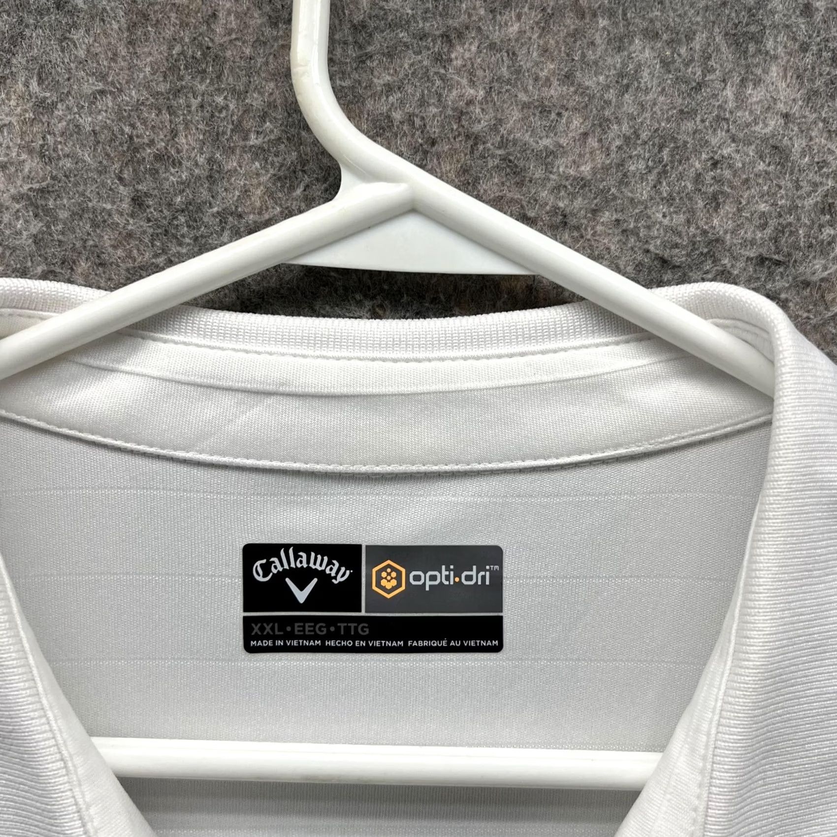 Callaway Callaway Polo Shirt Men XXL Adult White Striped Preppy Dri Polyester Short Sleeve Button Collar Size US XXL / EU 58 / 5 - 5 Thumbnail