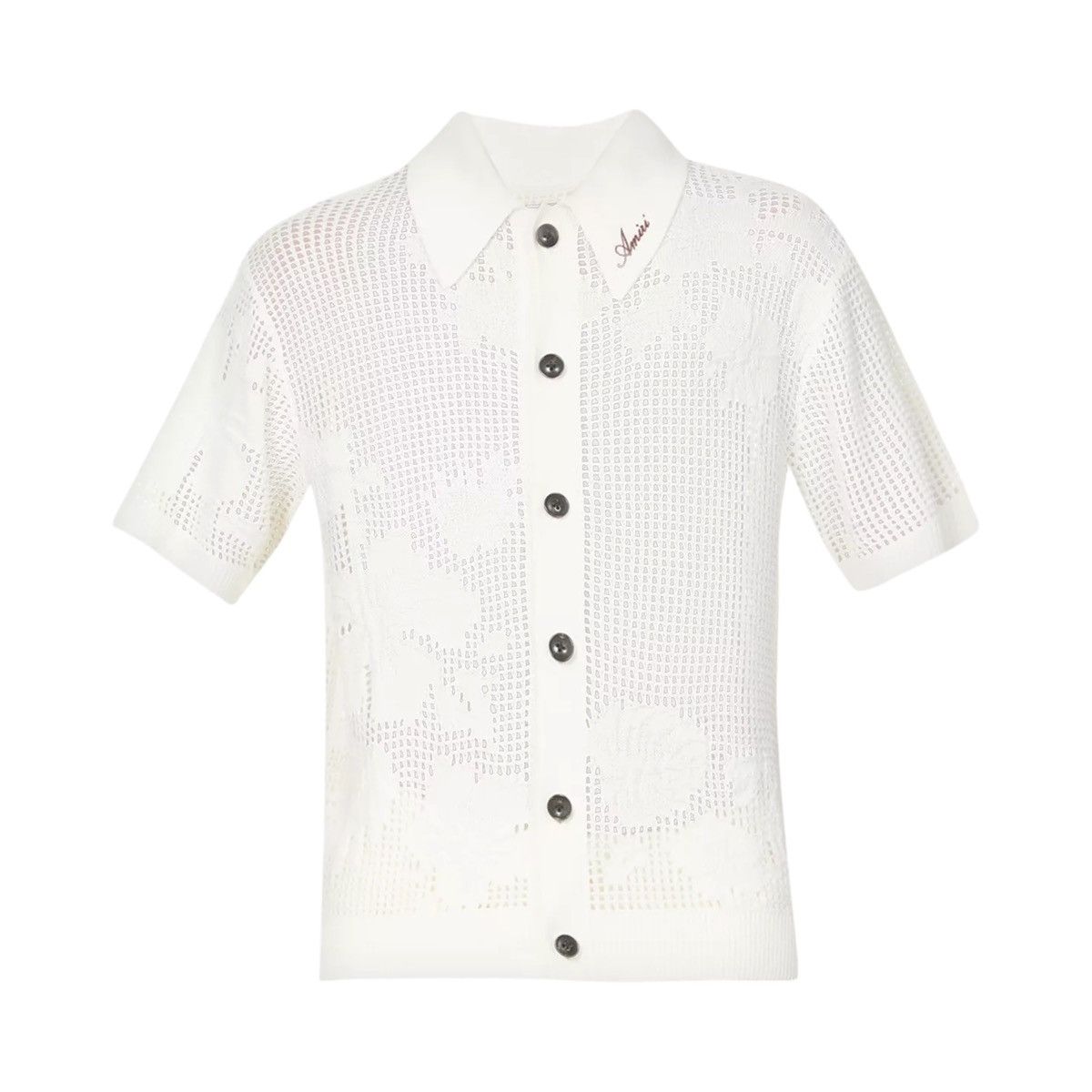 Amiri $950 cashmere crochet mesh button down Size US XXL / EU 58 / 5 - 6 Thumbnail