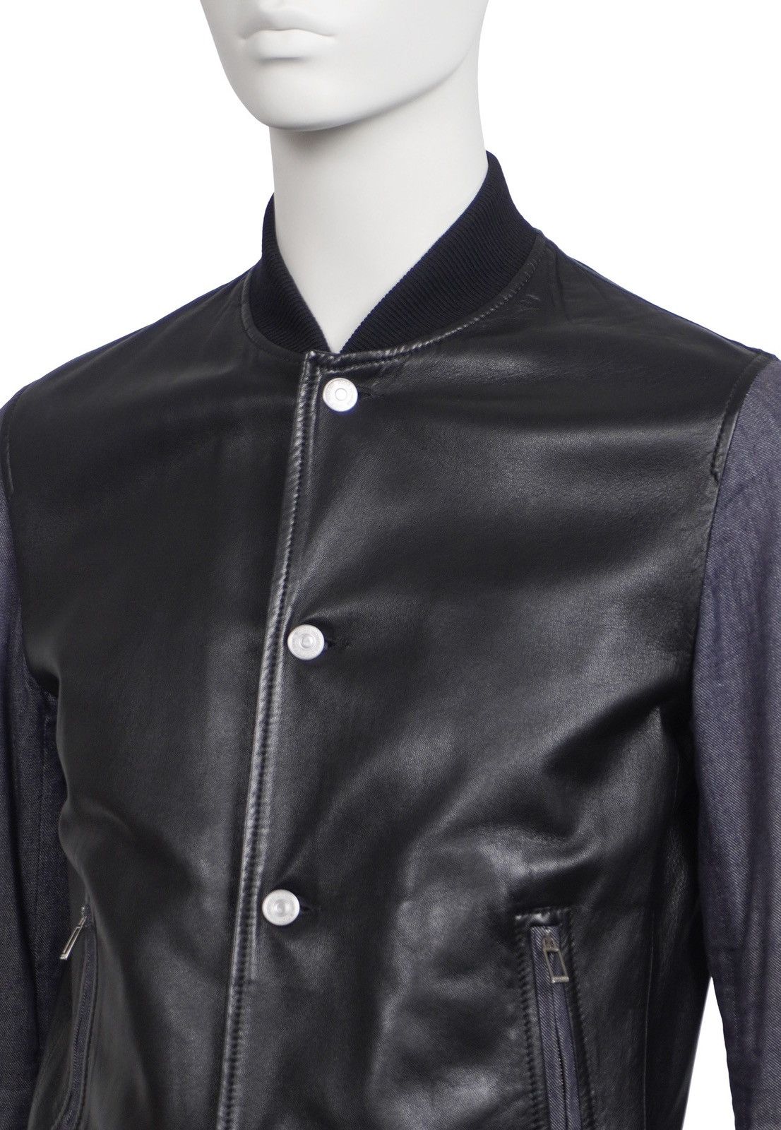 Dior DIOR HOMME F/W 2013 Leather/Denim Hybrid Jacket 44 Size US S / EU 44-46 / 1 - 9 Thumbnail